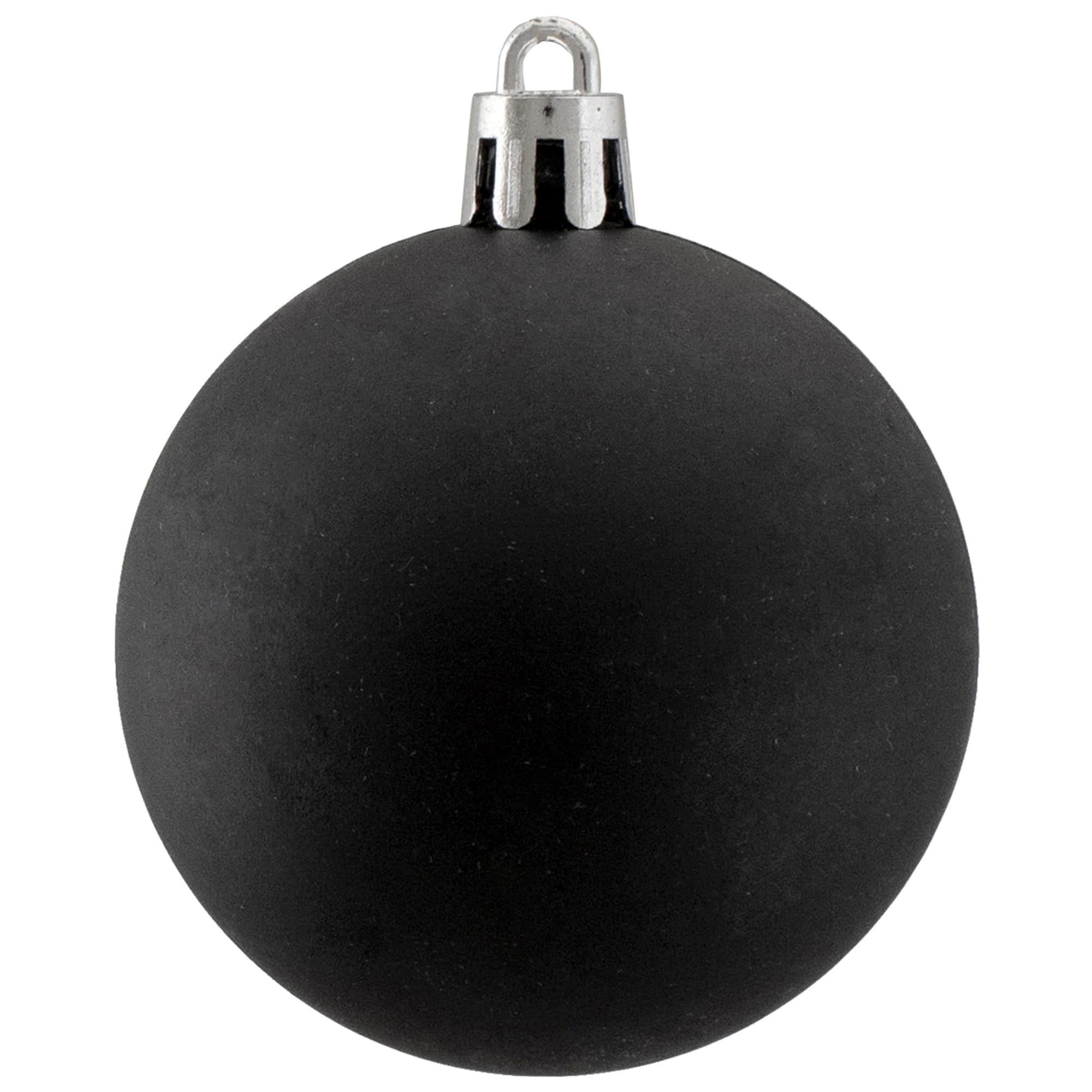 60ct Shiny Jet Black Shatterproof Ball Ornaments