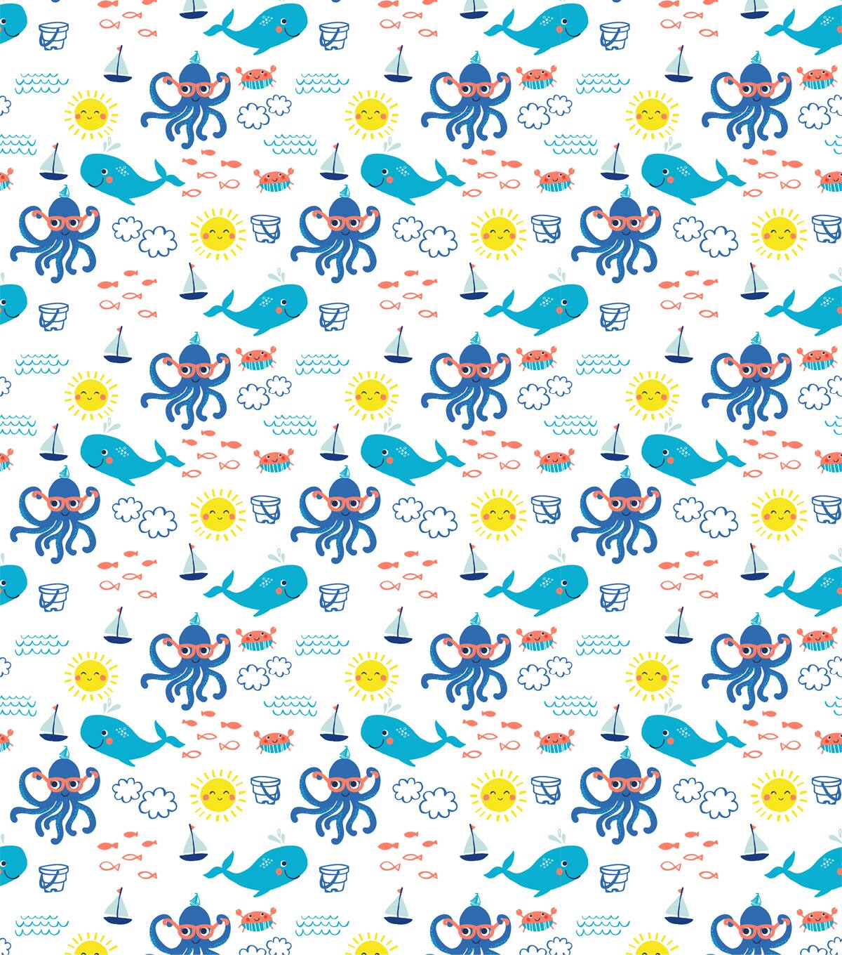 Springs Creative Love the Sea Cotton Fabric