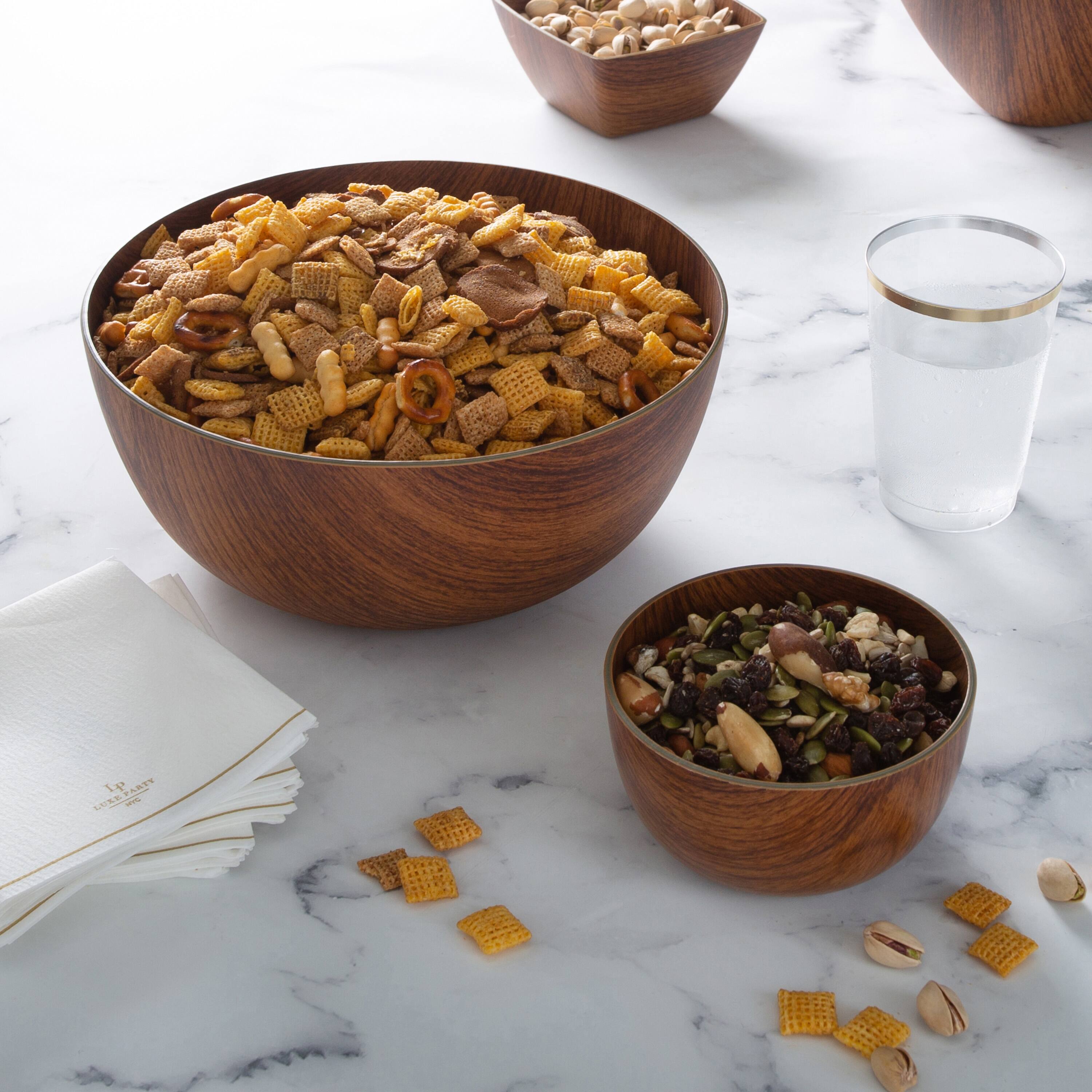 Luxe Party Mahogany Collection Large 9" Round Serving Bowl