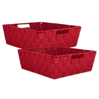 Farmlyn Creek 4 Pack Rectangular Wicker Storage Baskets With