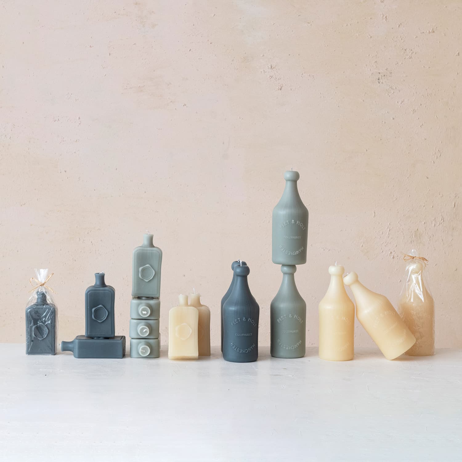 Hello Honey® Unscented Embossed Bottle-Shaped Candle