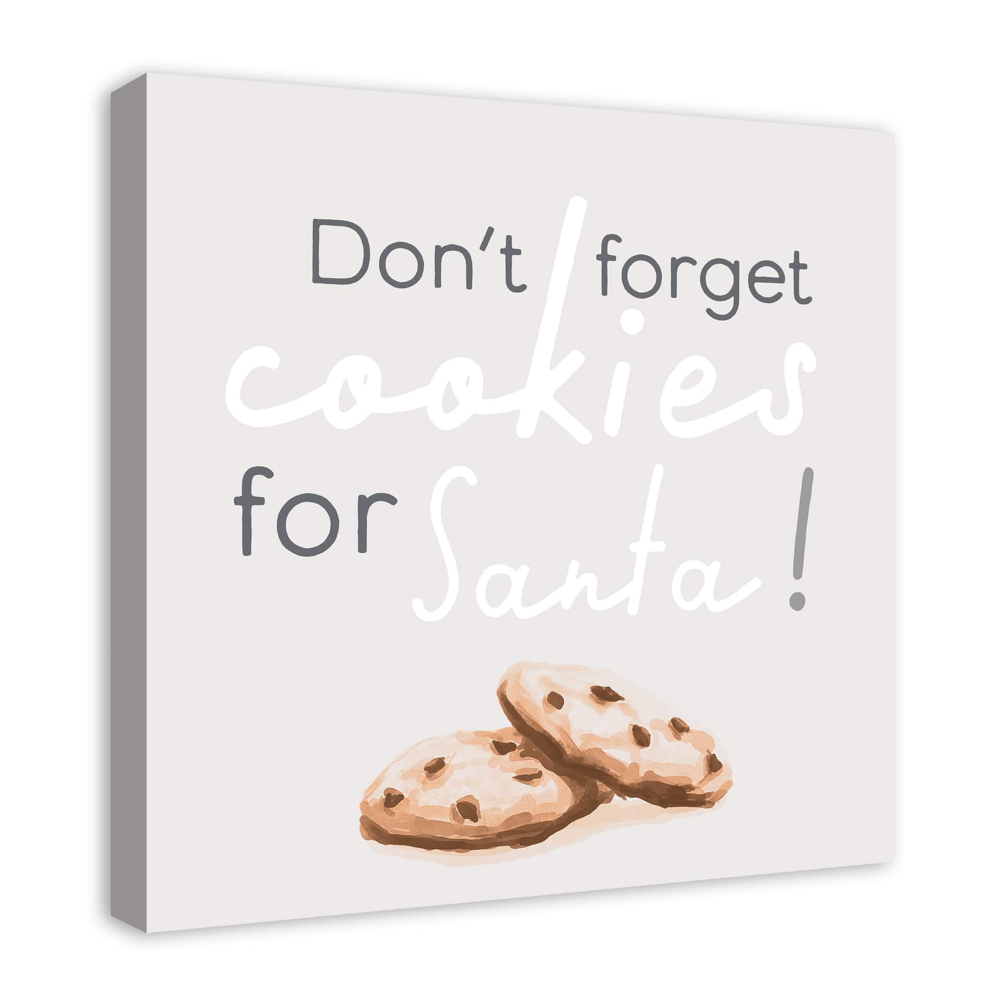 Christmas Cookies Santa Canvas Wall Art