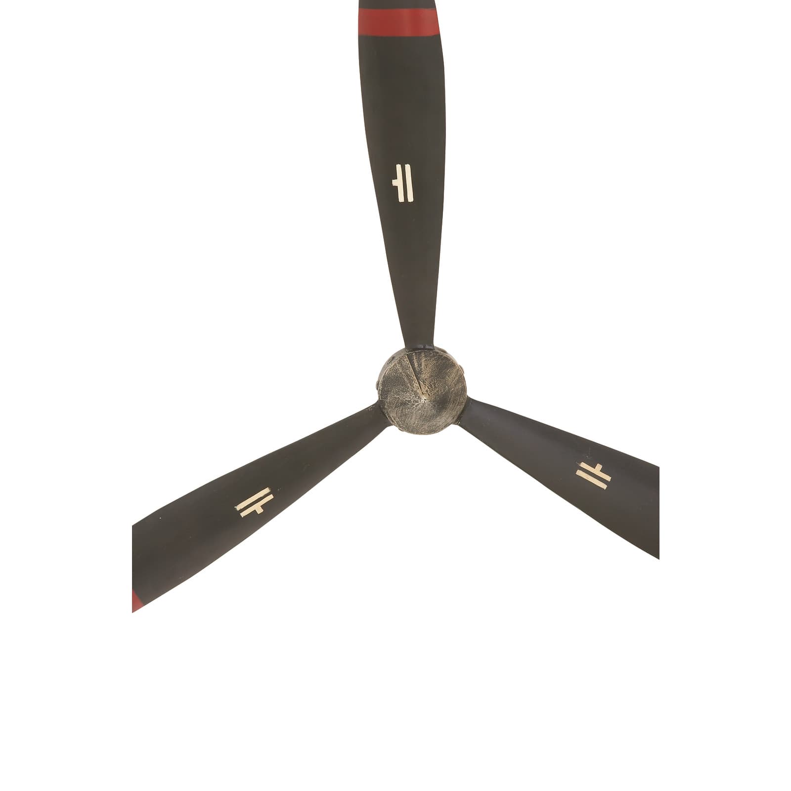 25&#x22; Black &#x26; Red Metal Industrial Propellor Wall D&#xE9;cor