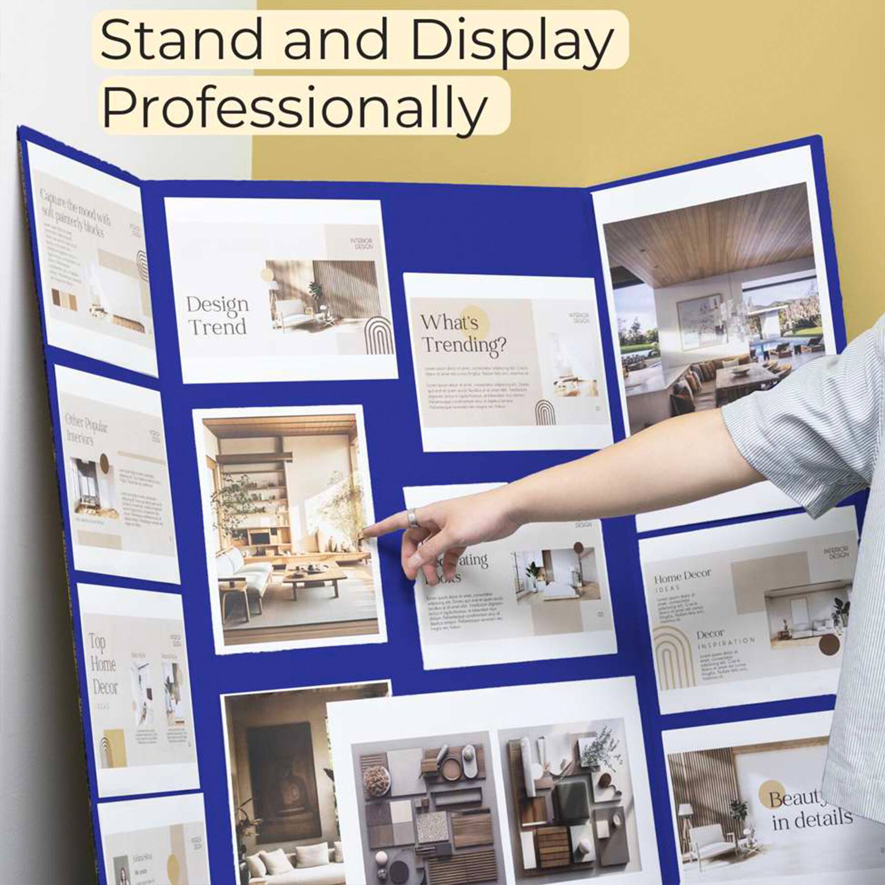 BAZIC Products® 36" x 48" Multicolor Tri-Fold Corrugated Presentation Boards, 24ct.