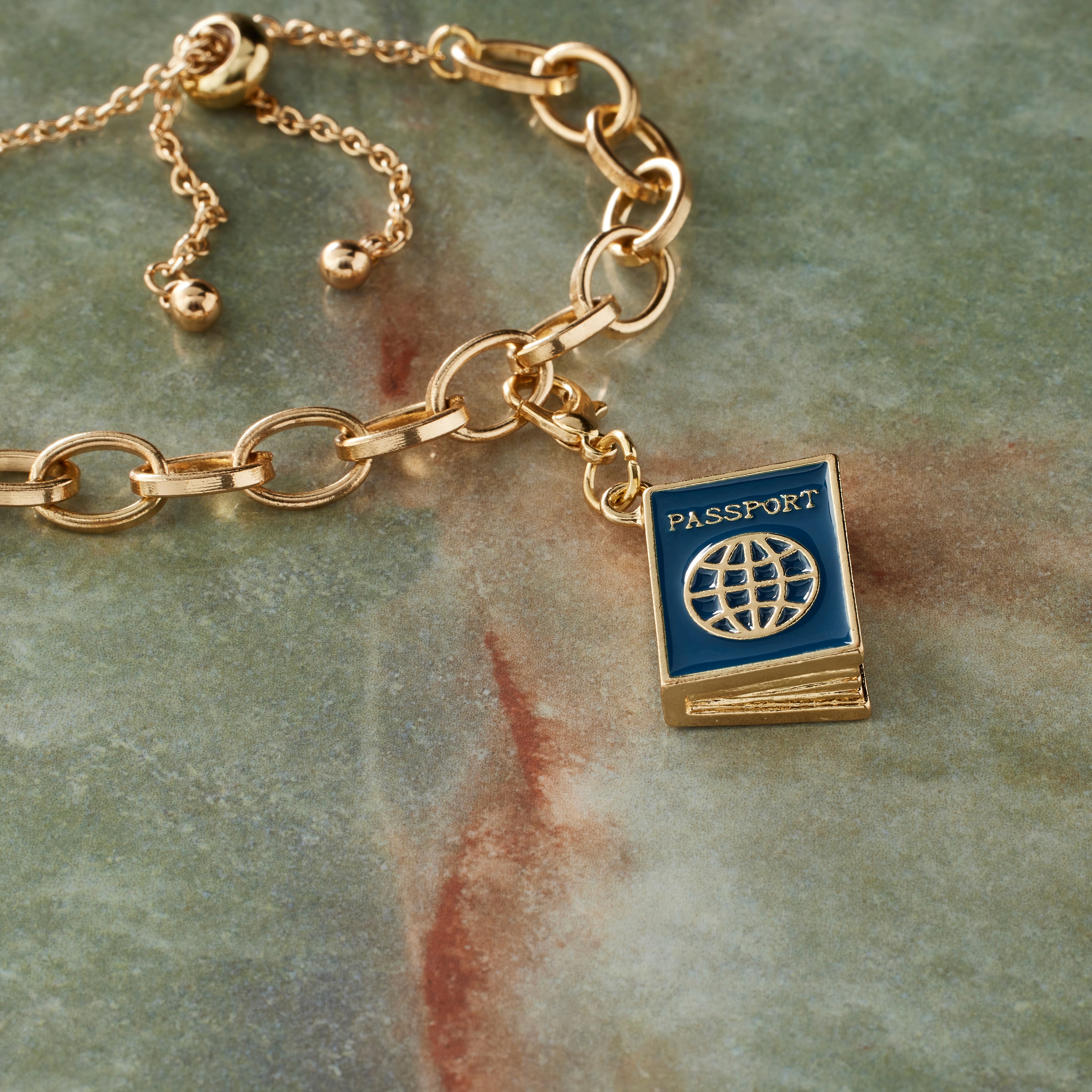 12 Pack: Dark Blue Passport Charm by Bead Landing™