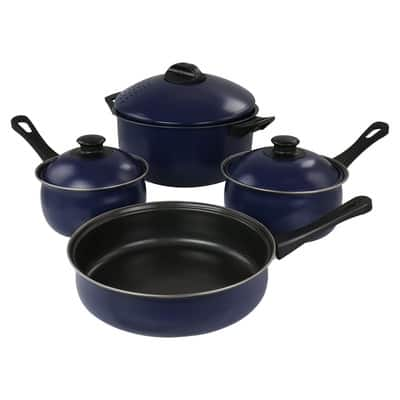 Gibson® Oceania 7 Piece Steel Cookware Set | Michaels