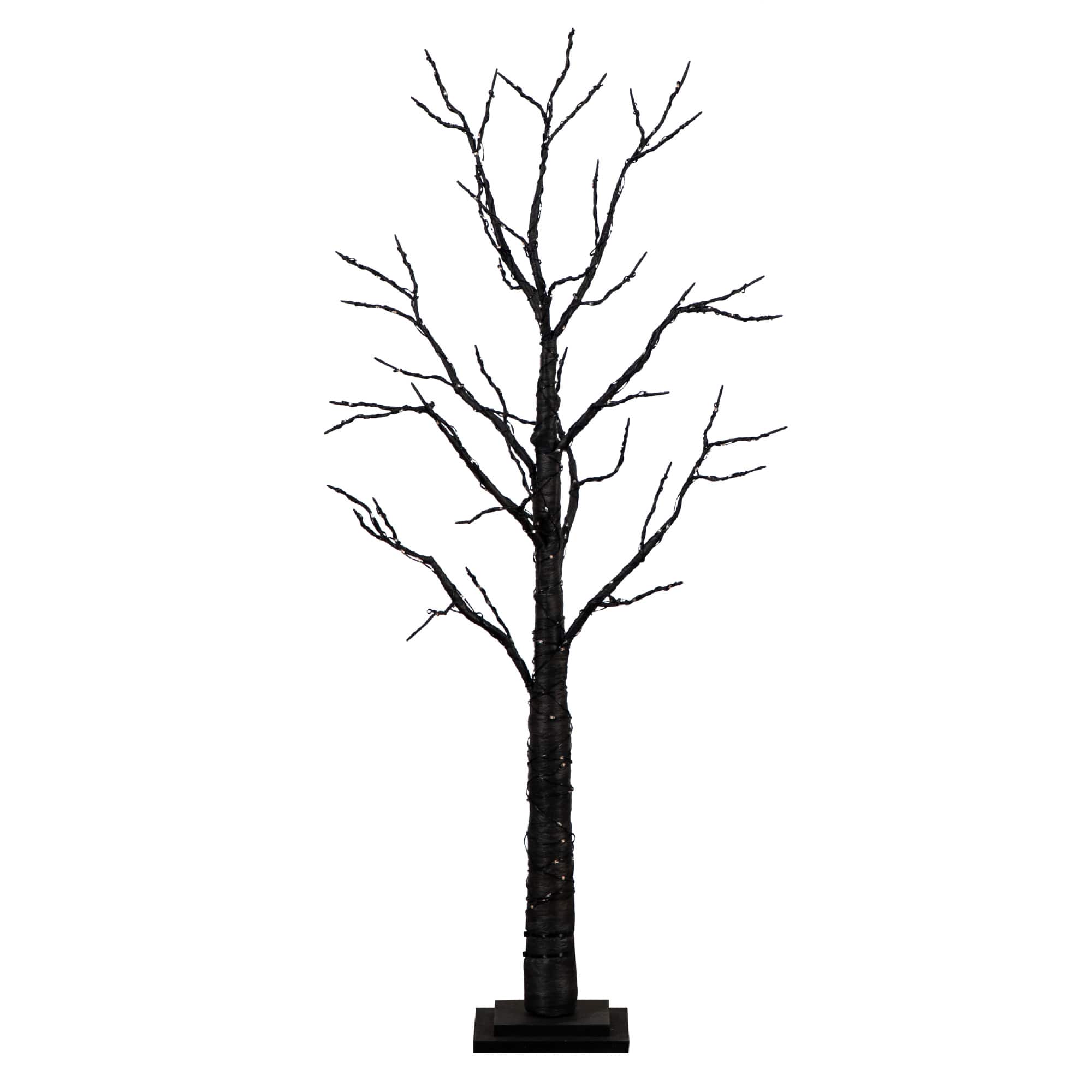 4ft. Pre-Lit LED Black Twig Artificial Halloween Tree