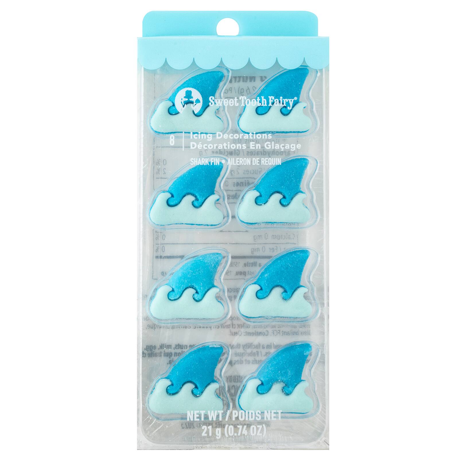Sweet Tooth Fairy&#xAE; Blue Shark Fin Icing Decorations
