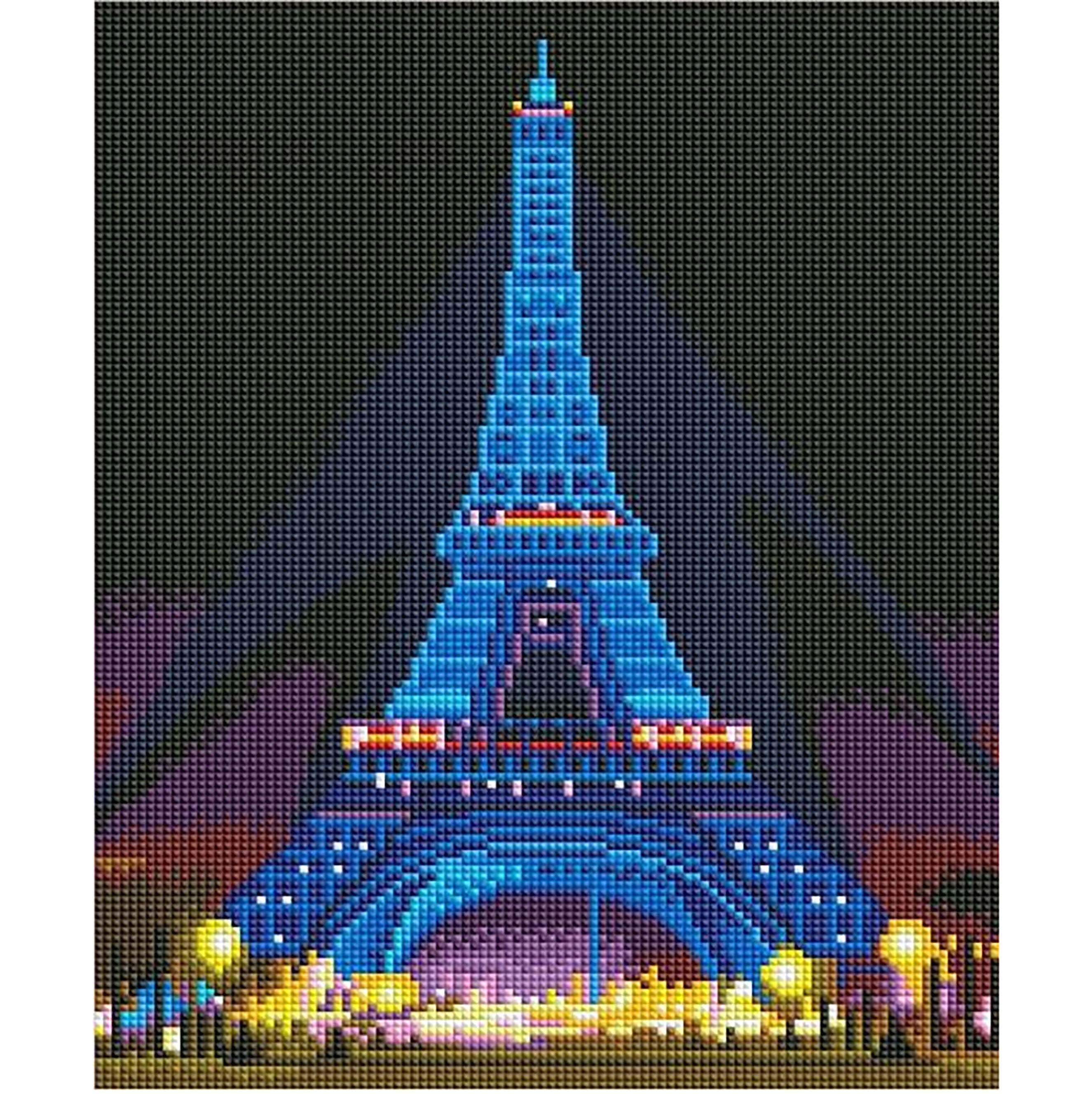 Sparkly Selections Eiffel Tower Pre-Framed Diamond Painting Kit with Backlighting