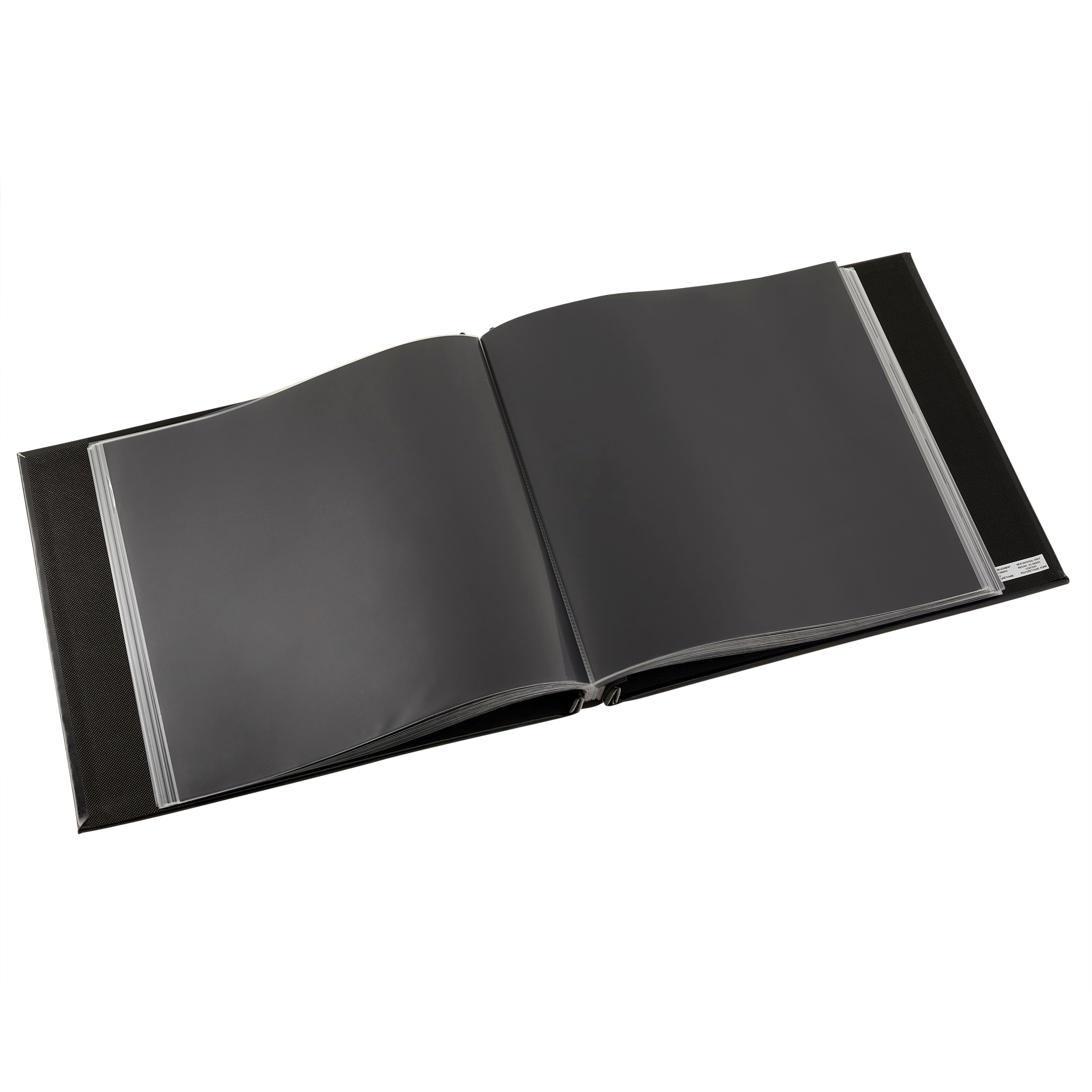 6 Pack: Black Mega Faux Leather Scrapbook, 12&#x22; x 12&#x22; by Recollections&#xAE;