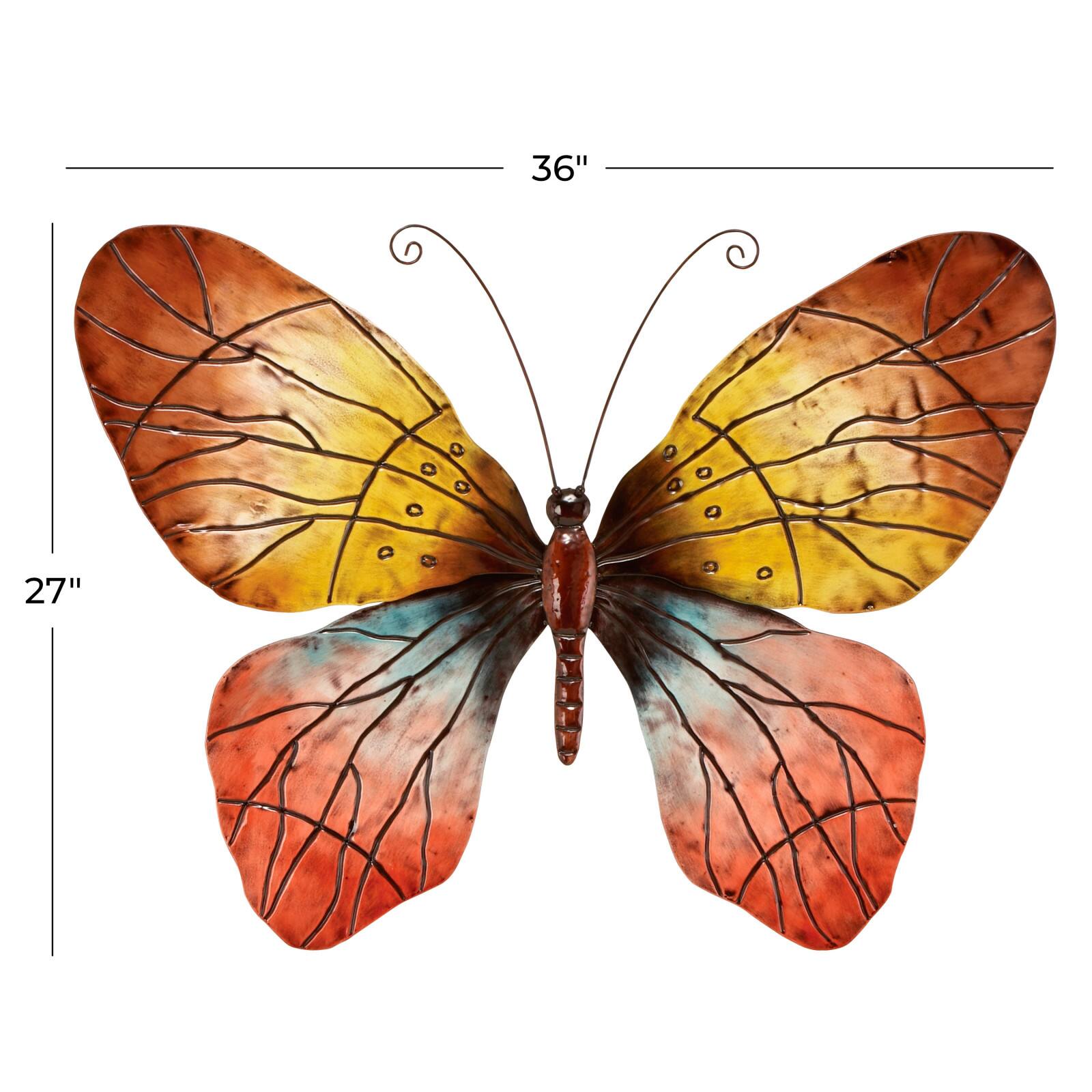 Red Metal Eclectic Wall Decor, 36&#x22; x 27&#x22;