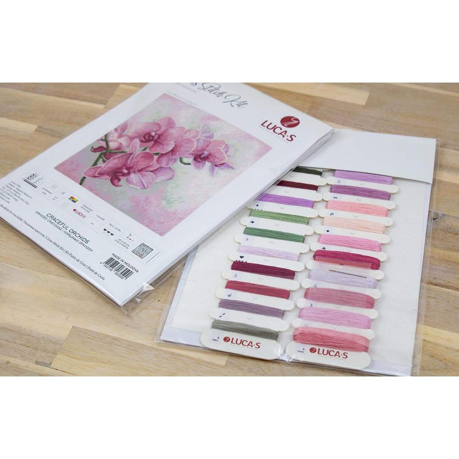 Luca-s Graceful Orchids Counted Cross Stitch Kit