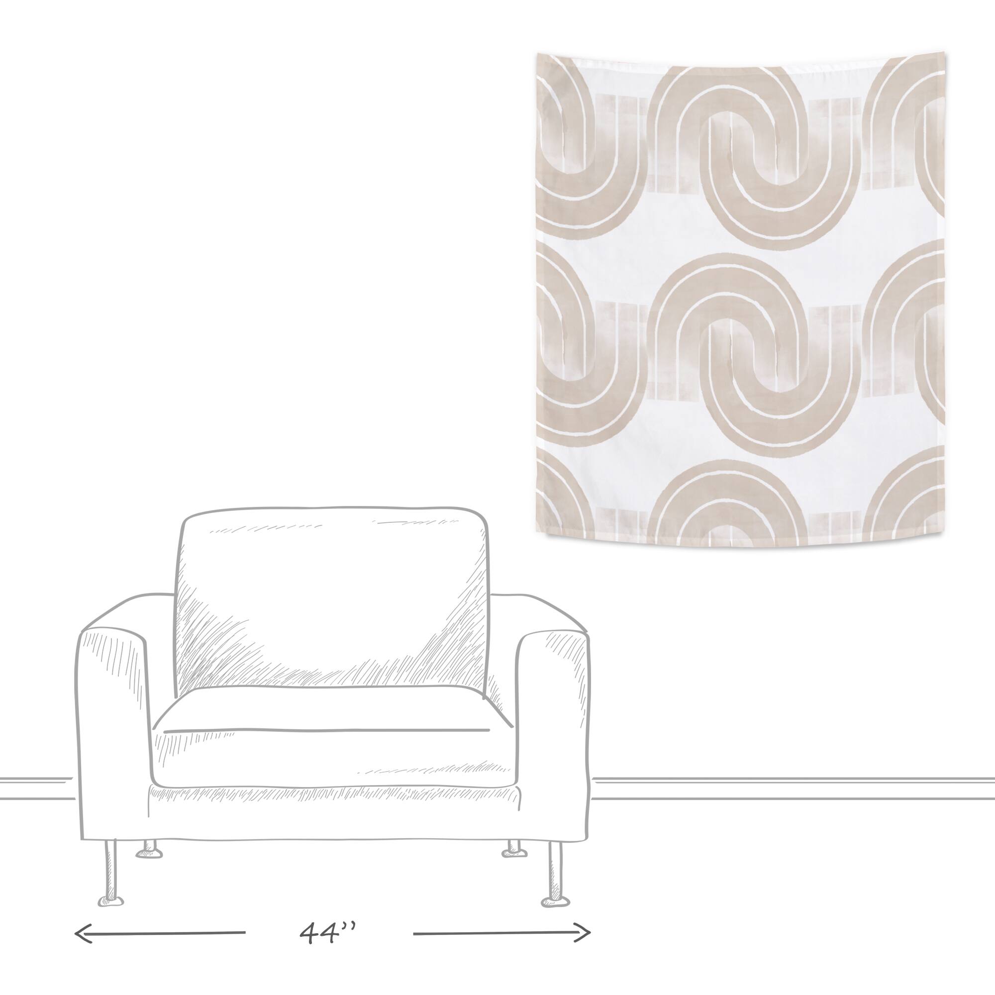 Tan Arches Tapestry