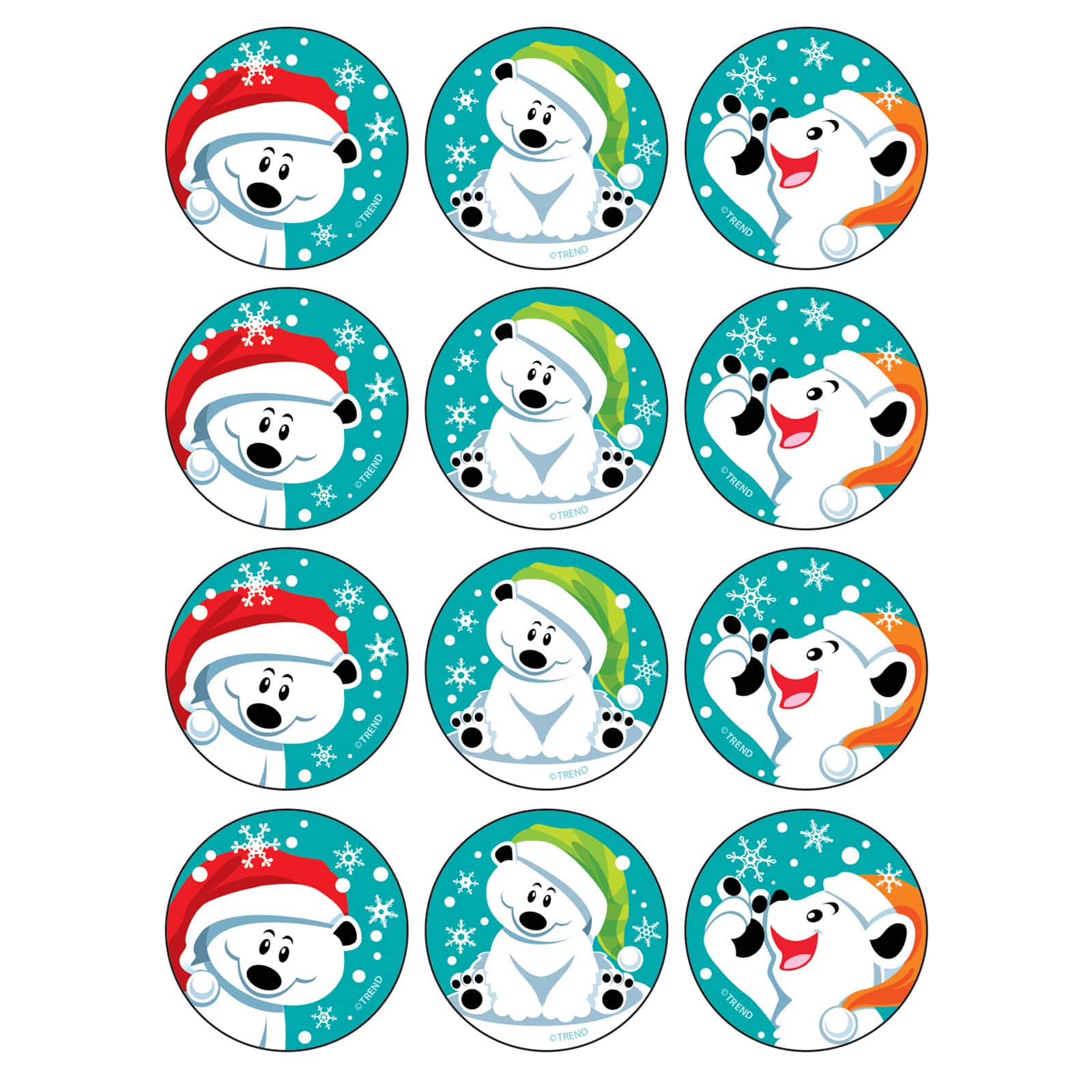 Trend Enterprises® Winter Bears Stinky Stickers®, 6 Packs of 48