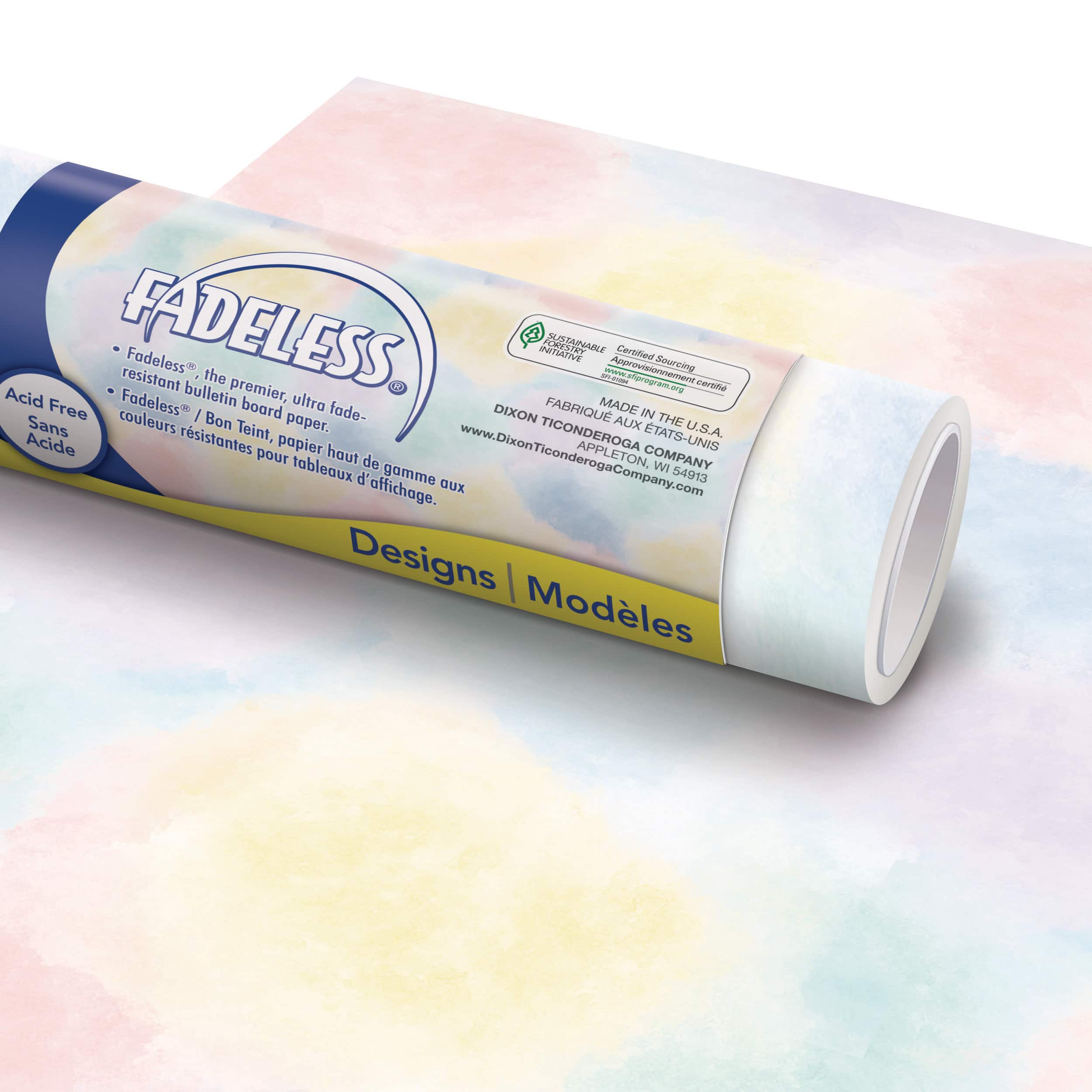 Fadeless® 47.25" x 12ft. Watercolor Bulletin Board Paper Roll
