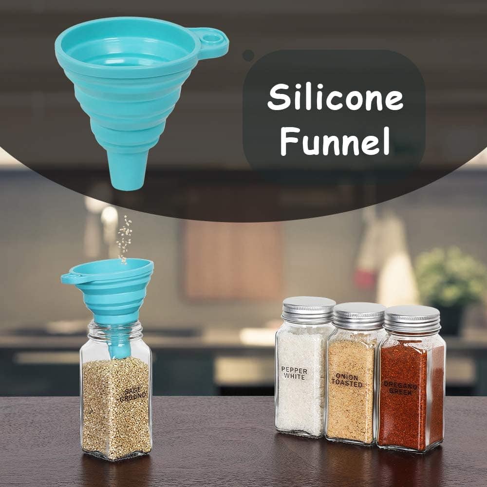 4oz. Glass Spice Jars Set