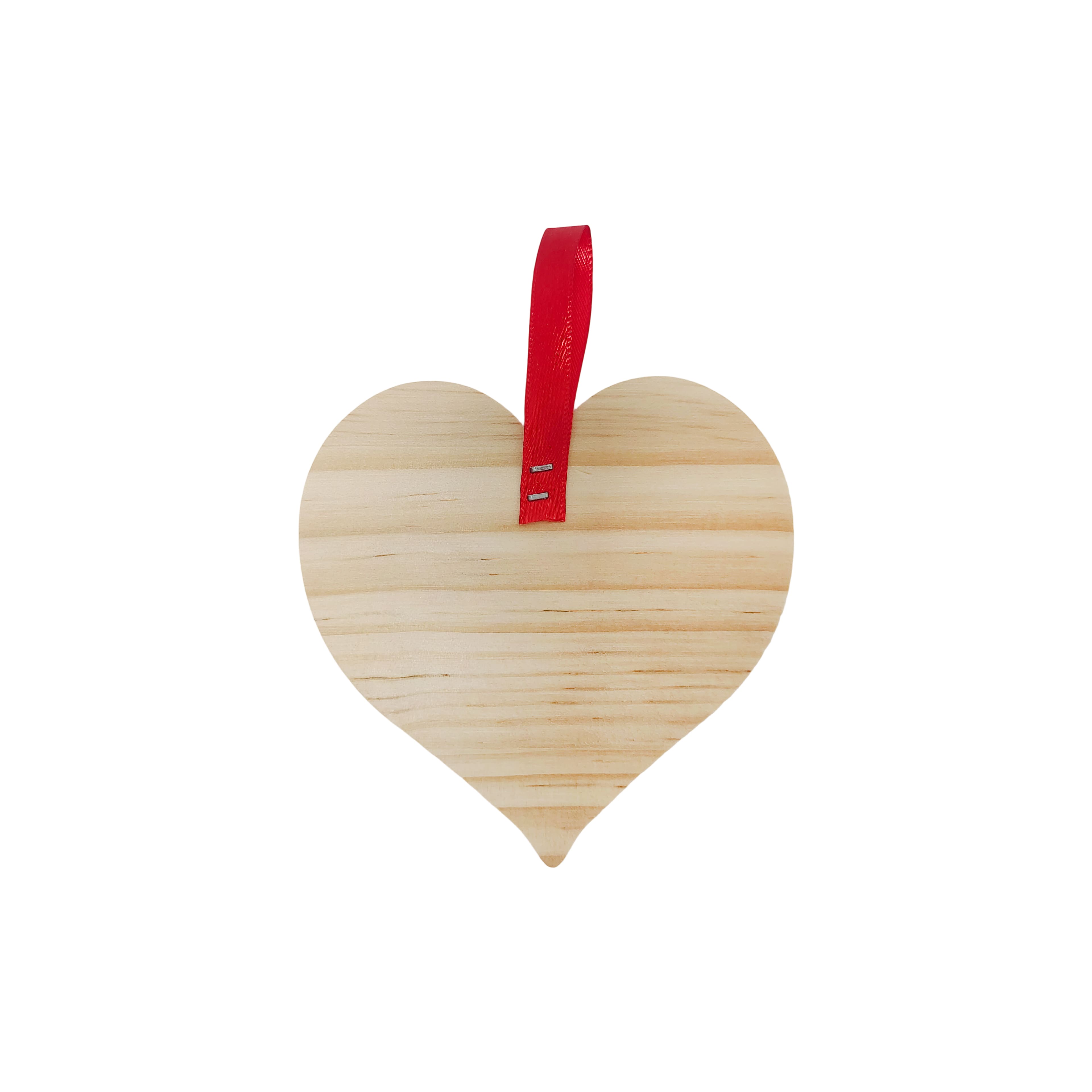 4&#x22; Heart DIY Pinewood Ornament by Make Market&#xAE;