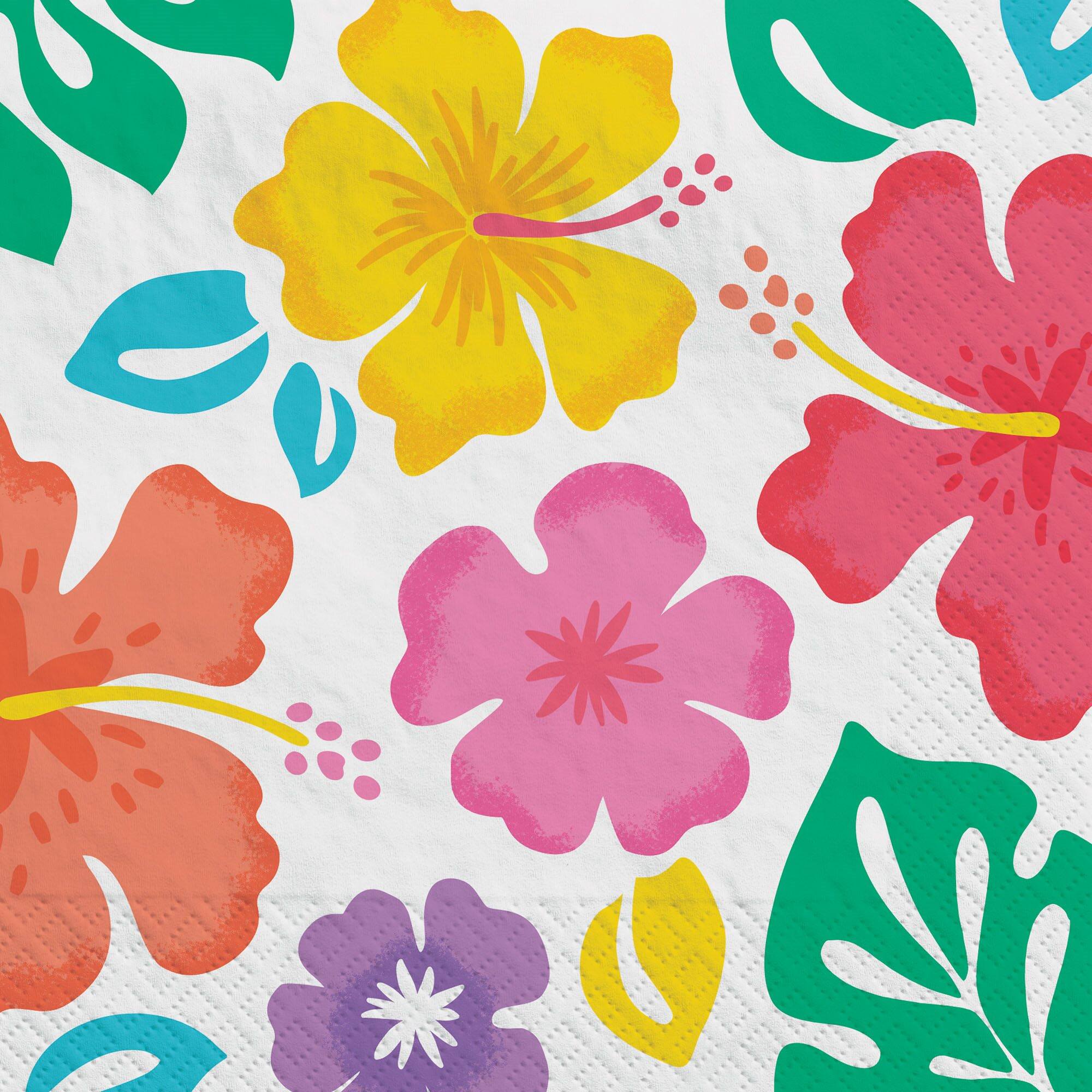 Summer Hibiscus Luncheon Napkins, 36ct.