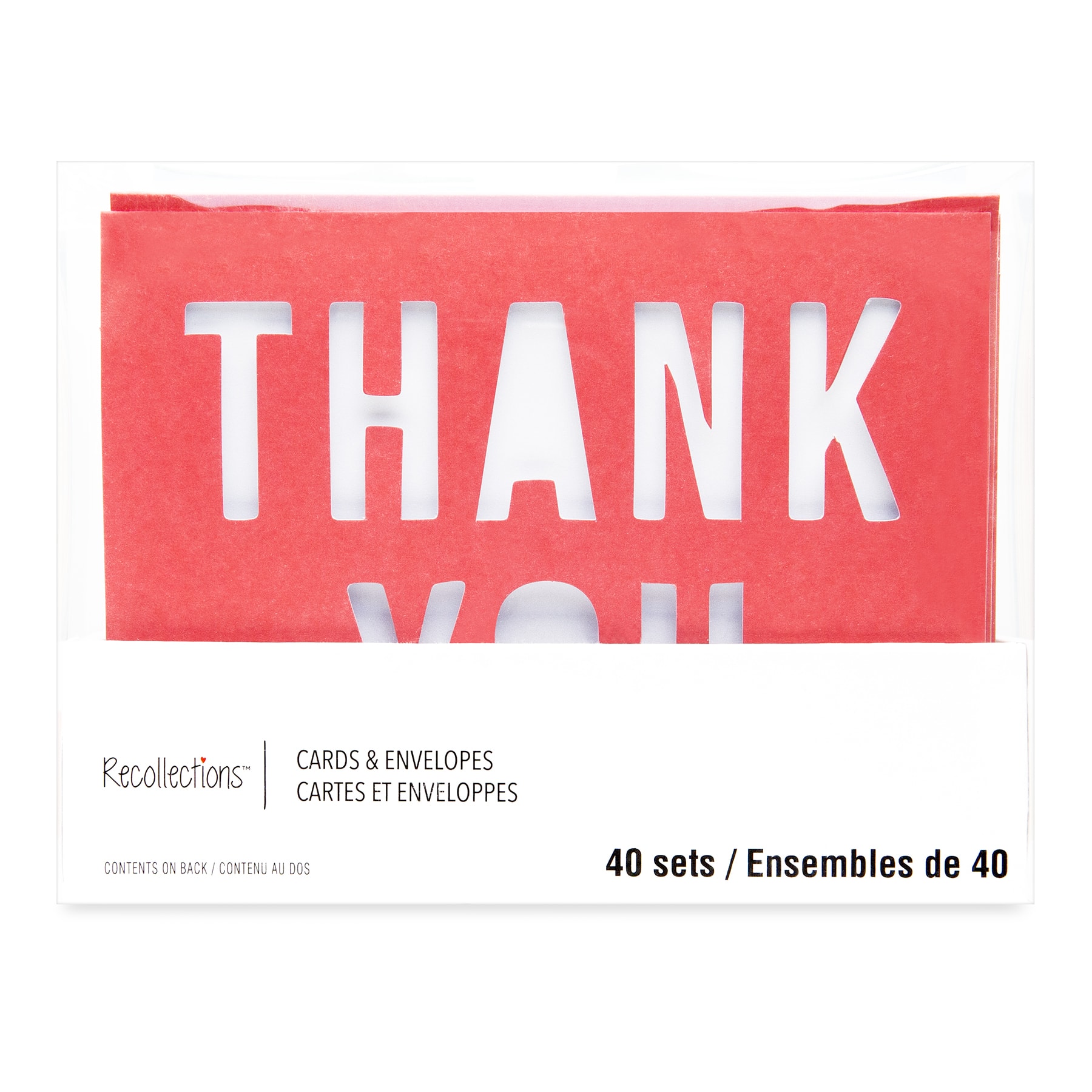 Cartes « Thank You » et enveloppes de Recollections, 14,4 cm x 10,9 cm
