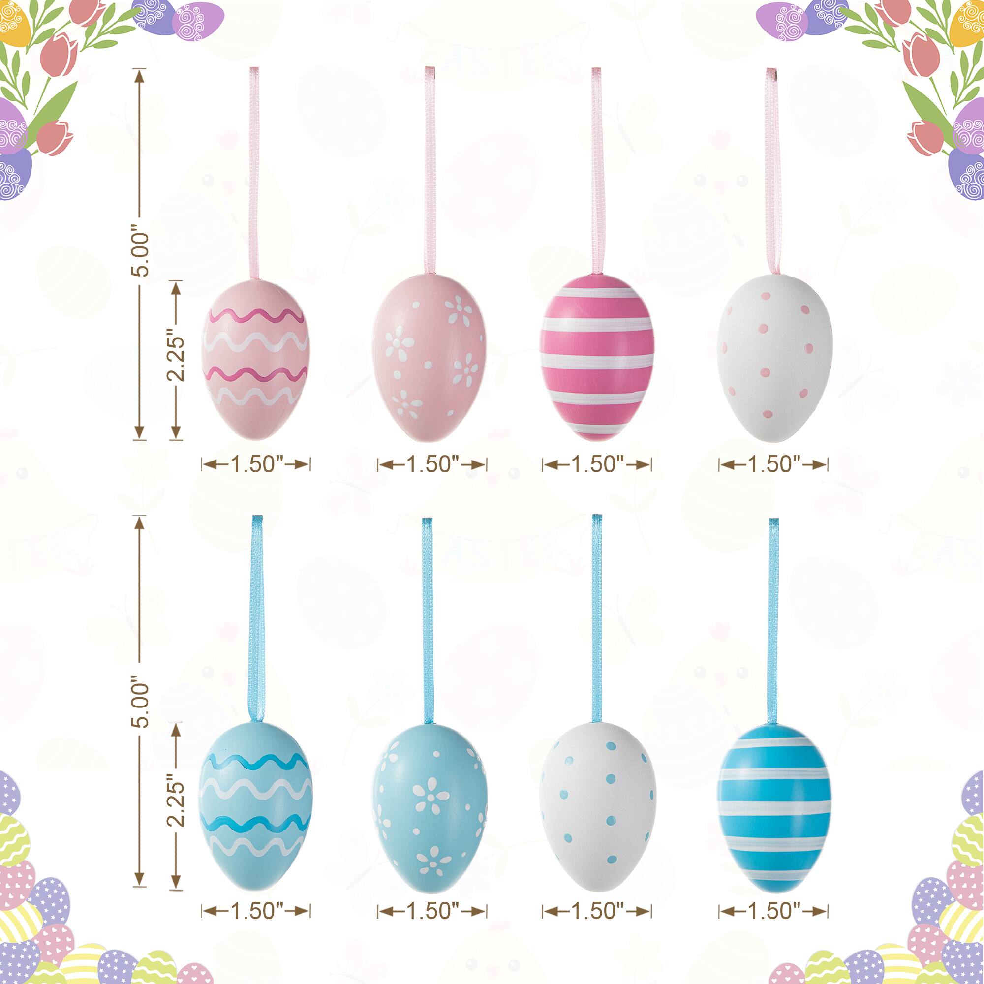 Glitzhome® Blue & Pink Easter Plastic Eggs, 24ct.