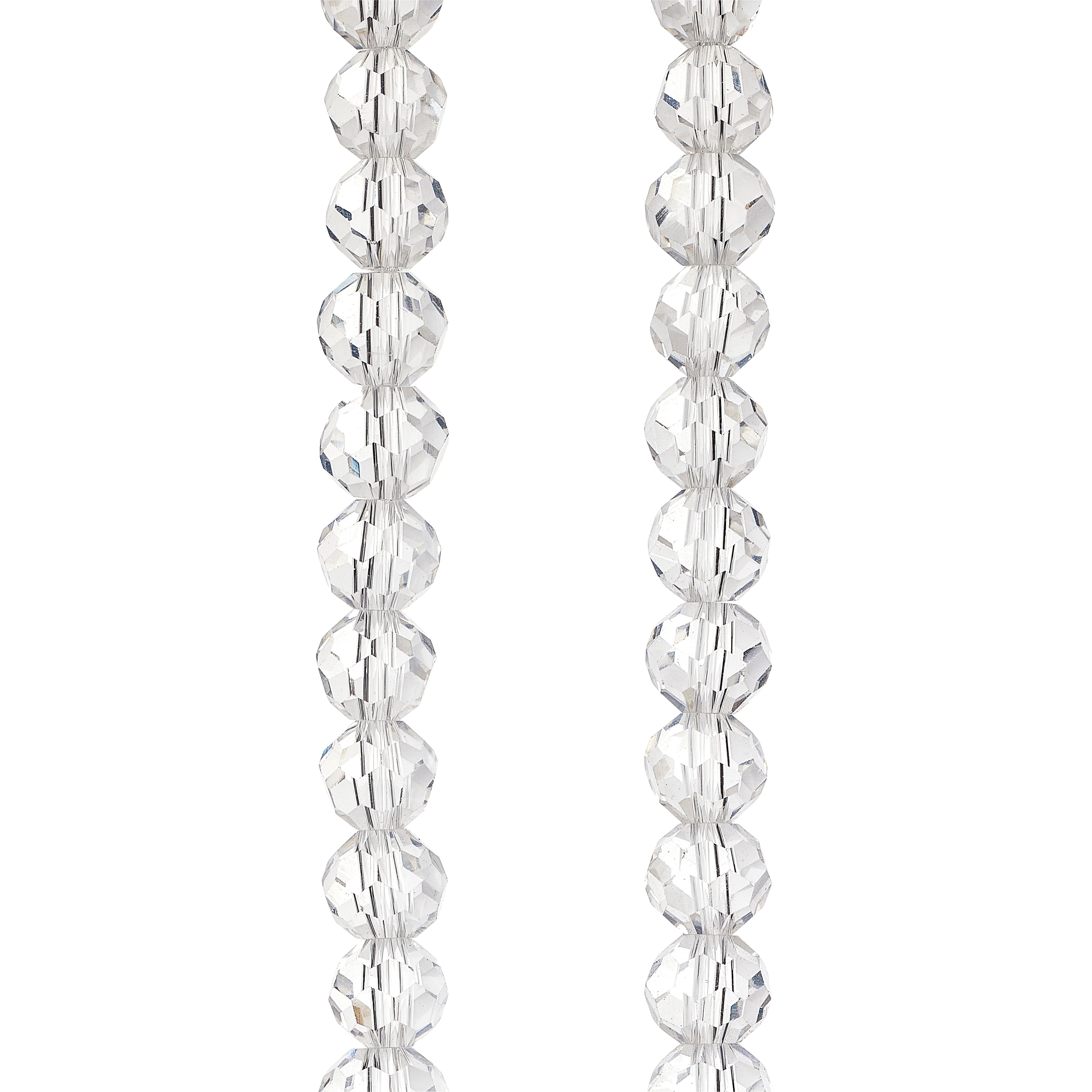 9 Pack: Crystal Glass Faceted Round Beads, 8mm by Bead Landing™