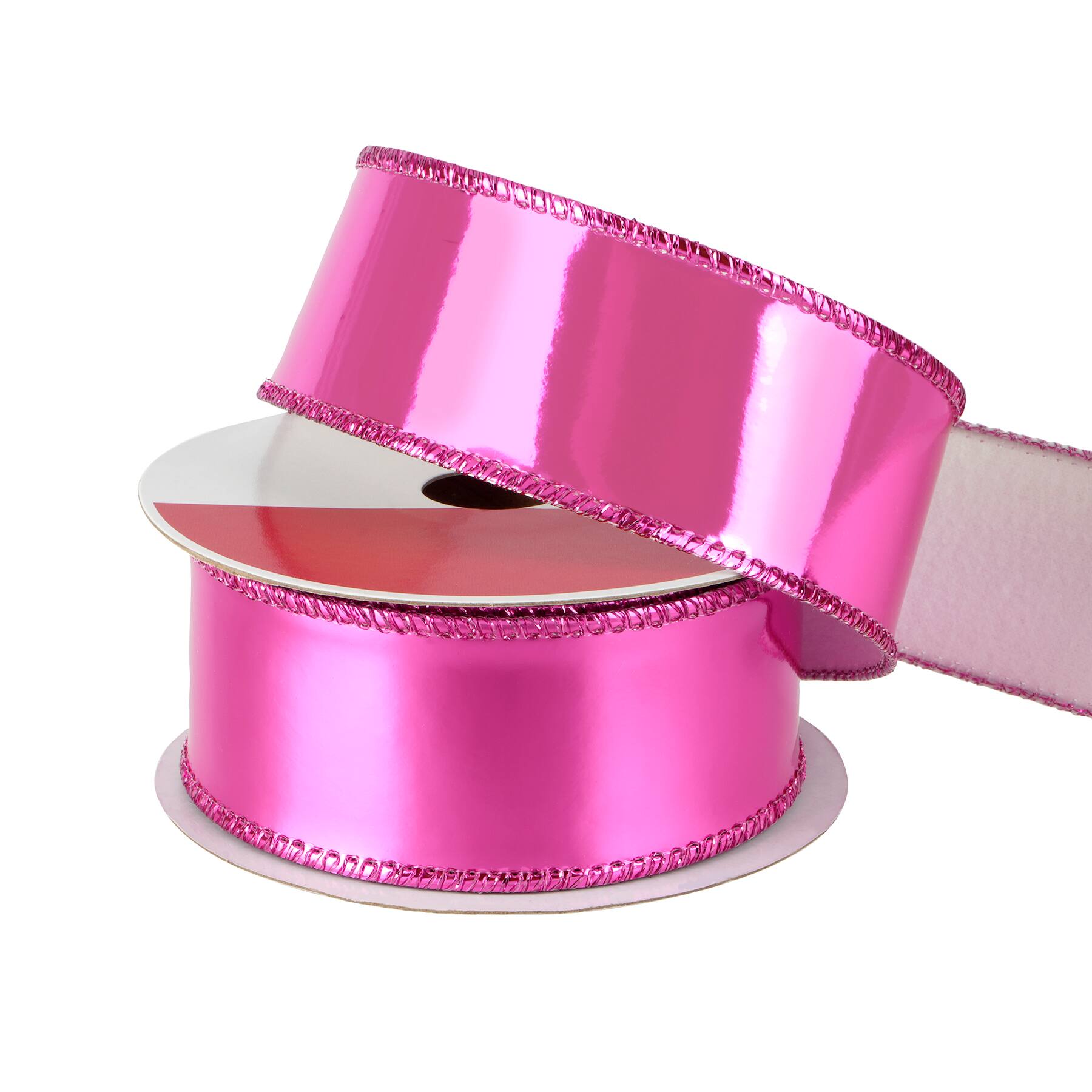 1.5&#x22; x 15ft. Hot Pink Wired Vinyl Ribbon by Celebrate It&#xAE;