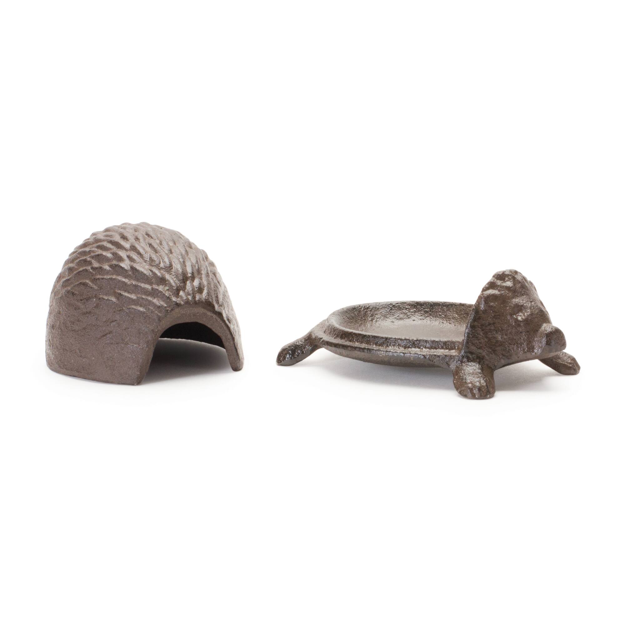 4&#x22; Cast Iron Hedgehog Key Boxes, 2ct.