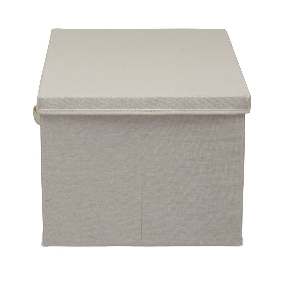 Household Essentials Canvas Storage Box with Lid