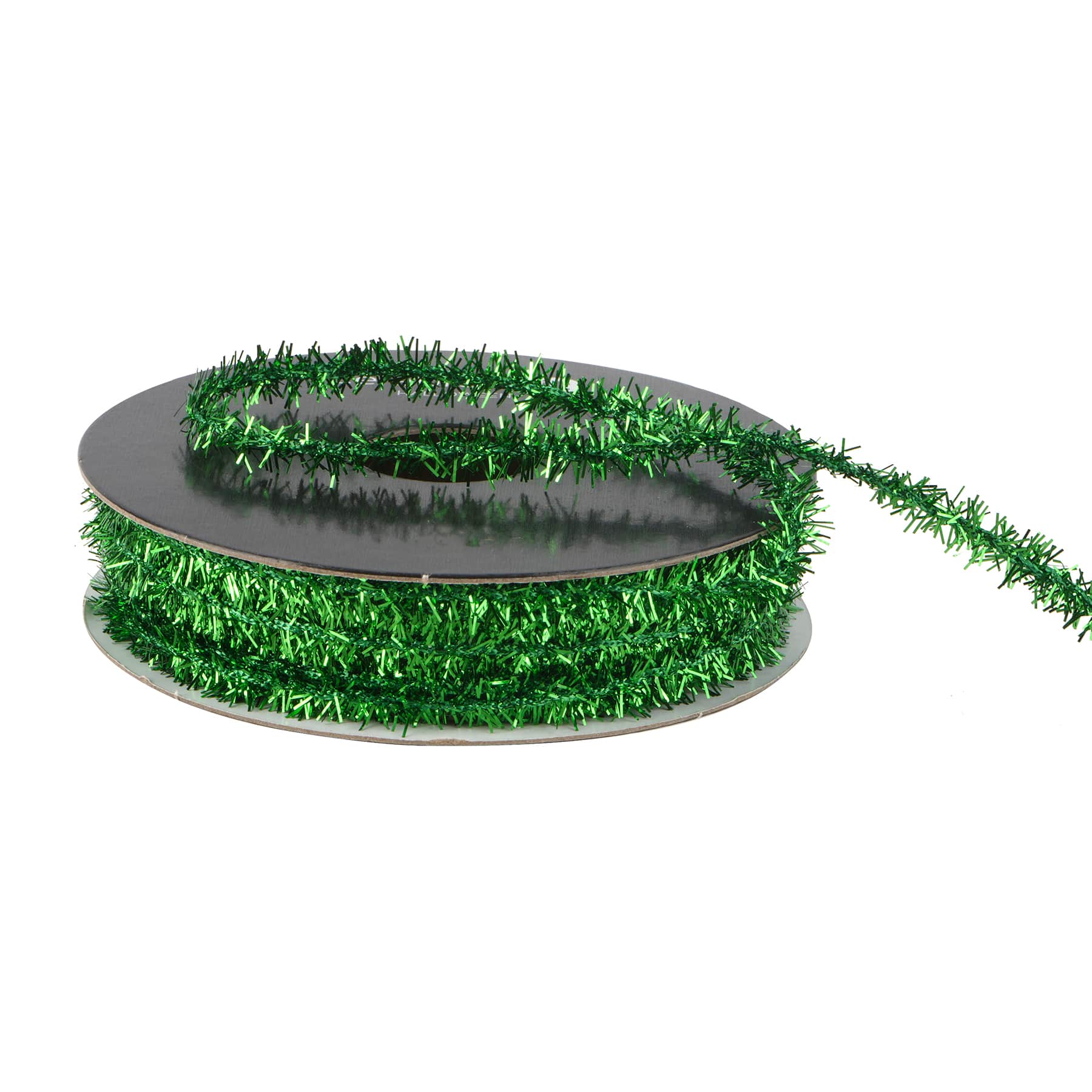 3/16&#x22; x 4yd. Metallic Green Tinsel Twist Ribbon by Celebrate It&#xAE; Halloween