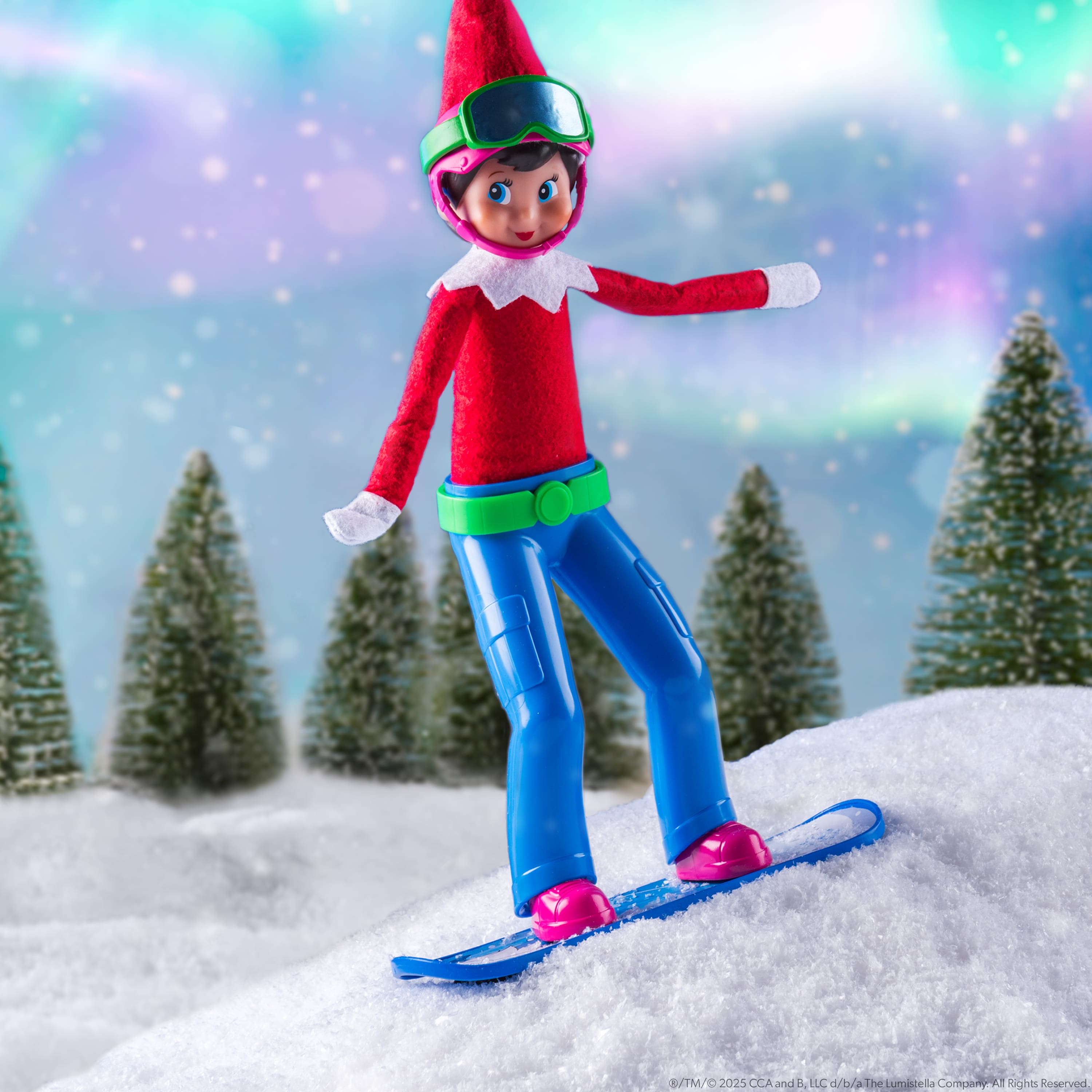 The Elf on the Shelf® MagiFreez® Swish & Sleigh Snowboard Set