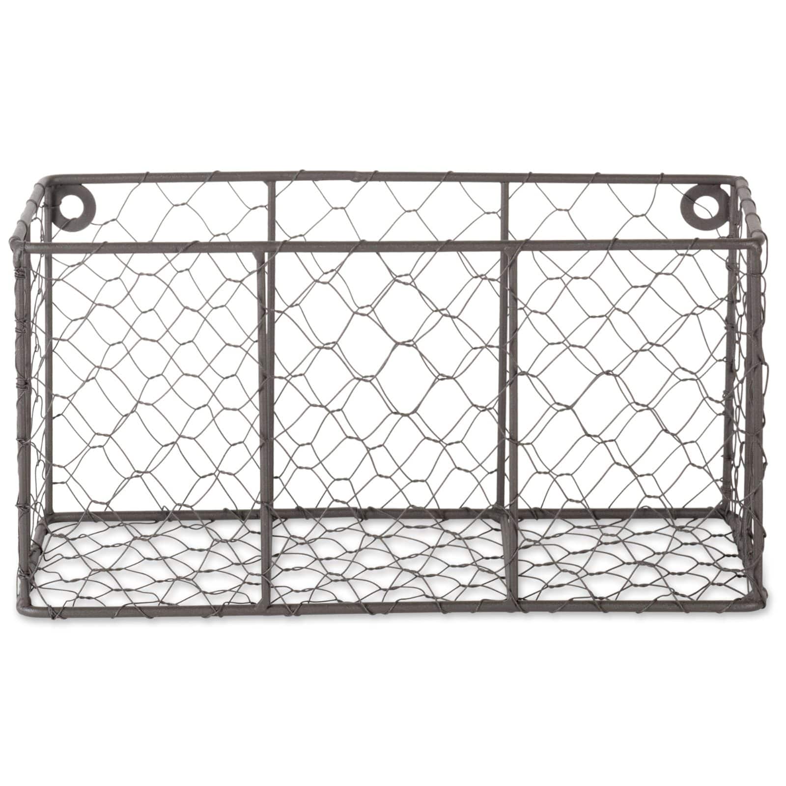 DII® Small Gray Wall Mount Chicken Wire Baskets, 2ct.