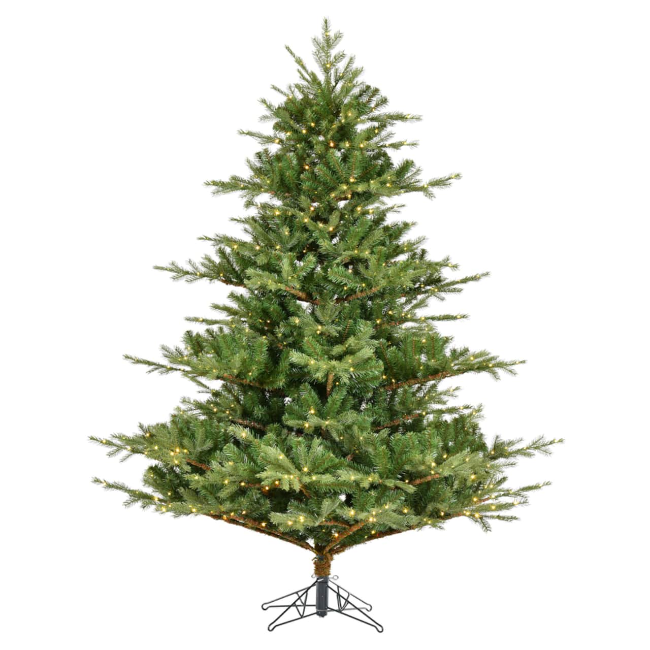 6.5ft. Pre-Lit Sherwood Fir Artificial Christmas Tree, Warm White LED ...