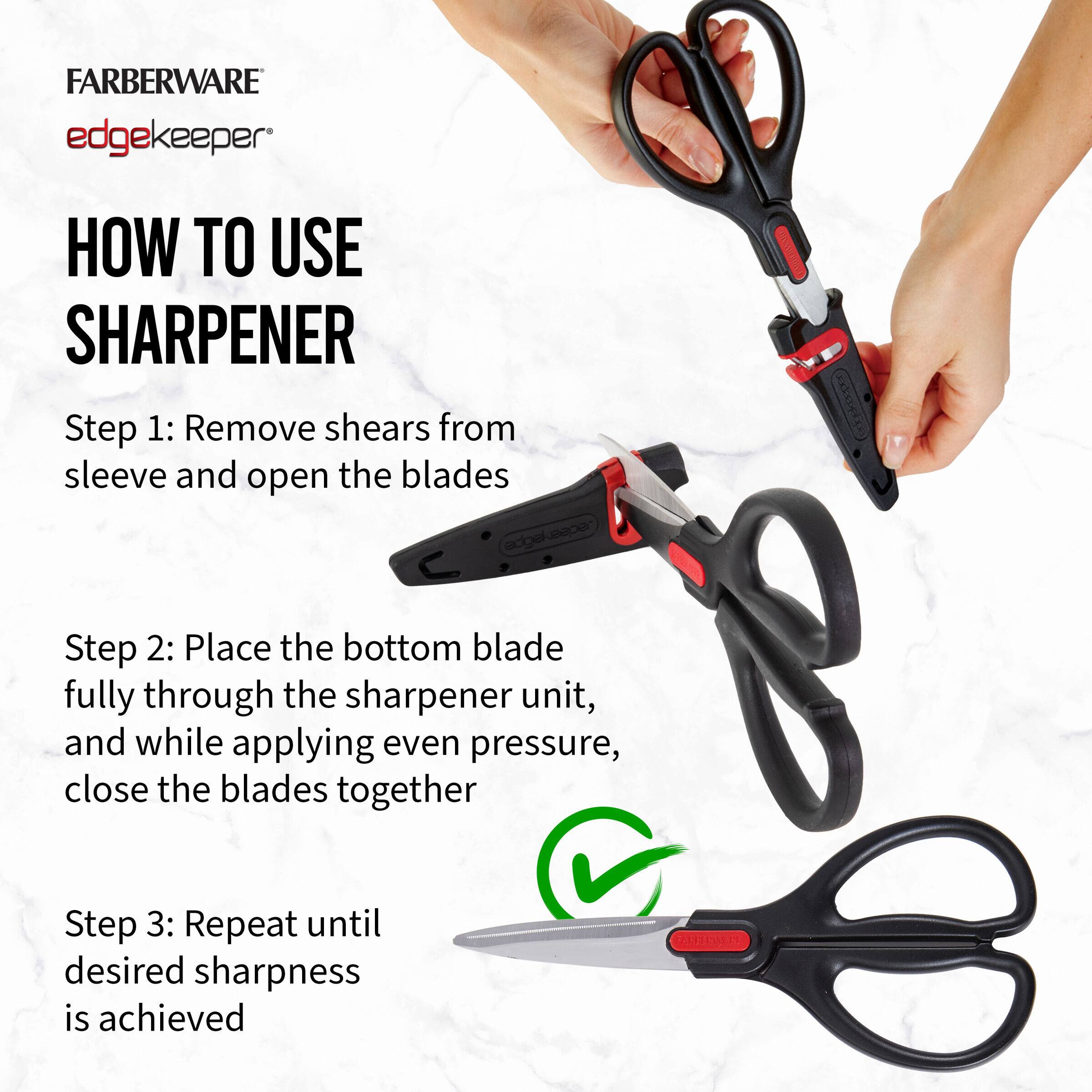 Farberware EdgeKeeper Black 2-Piece Shears Set