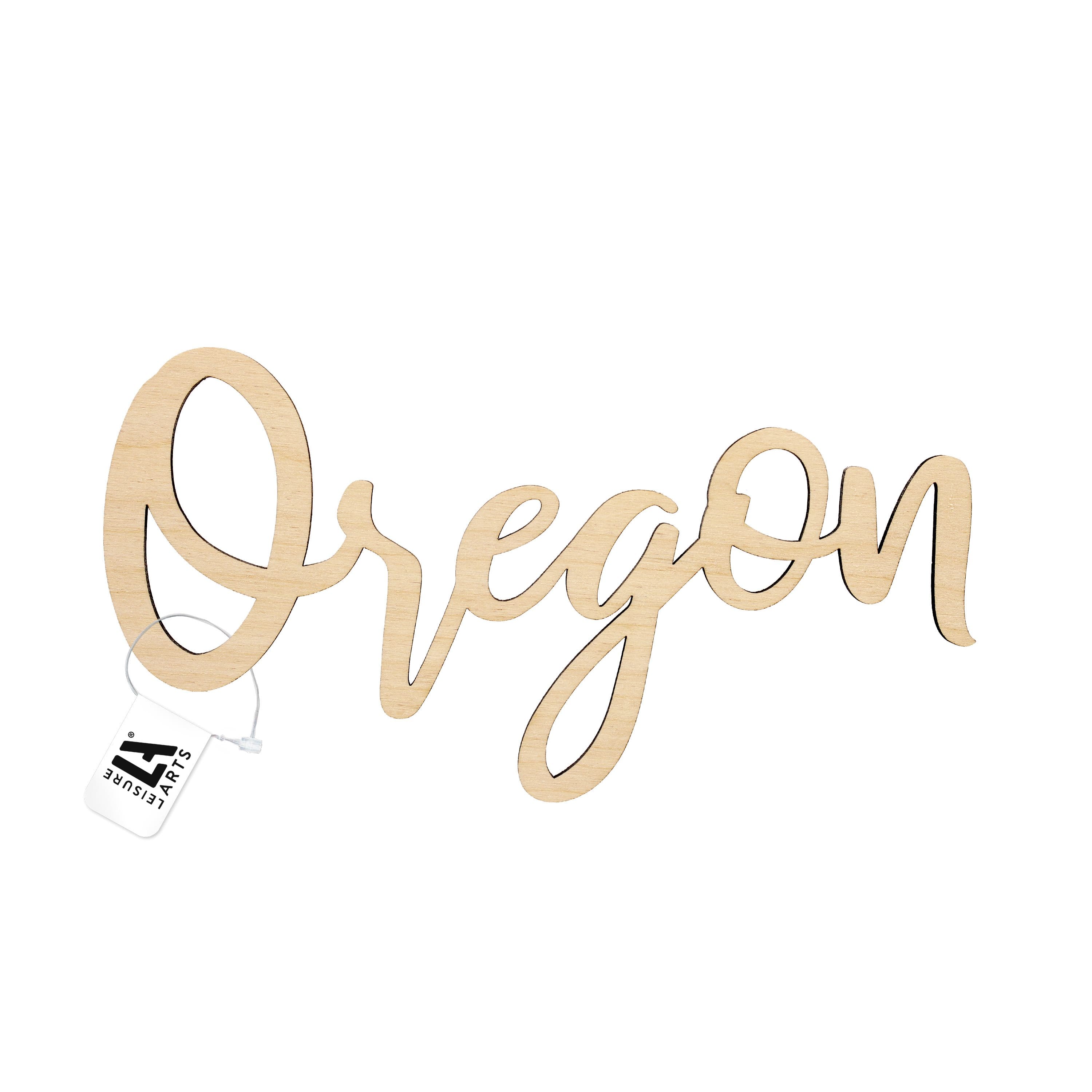 Leisure Arts&#xAE; 9&#x22; Wood Oregon Word