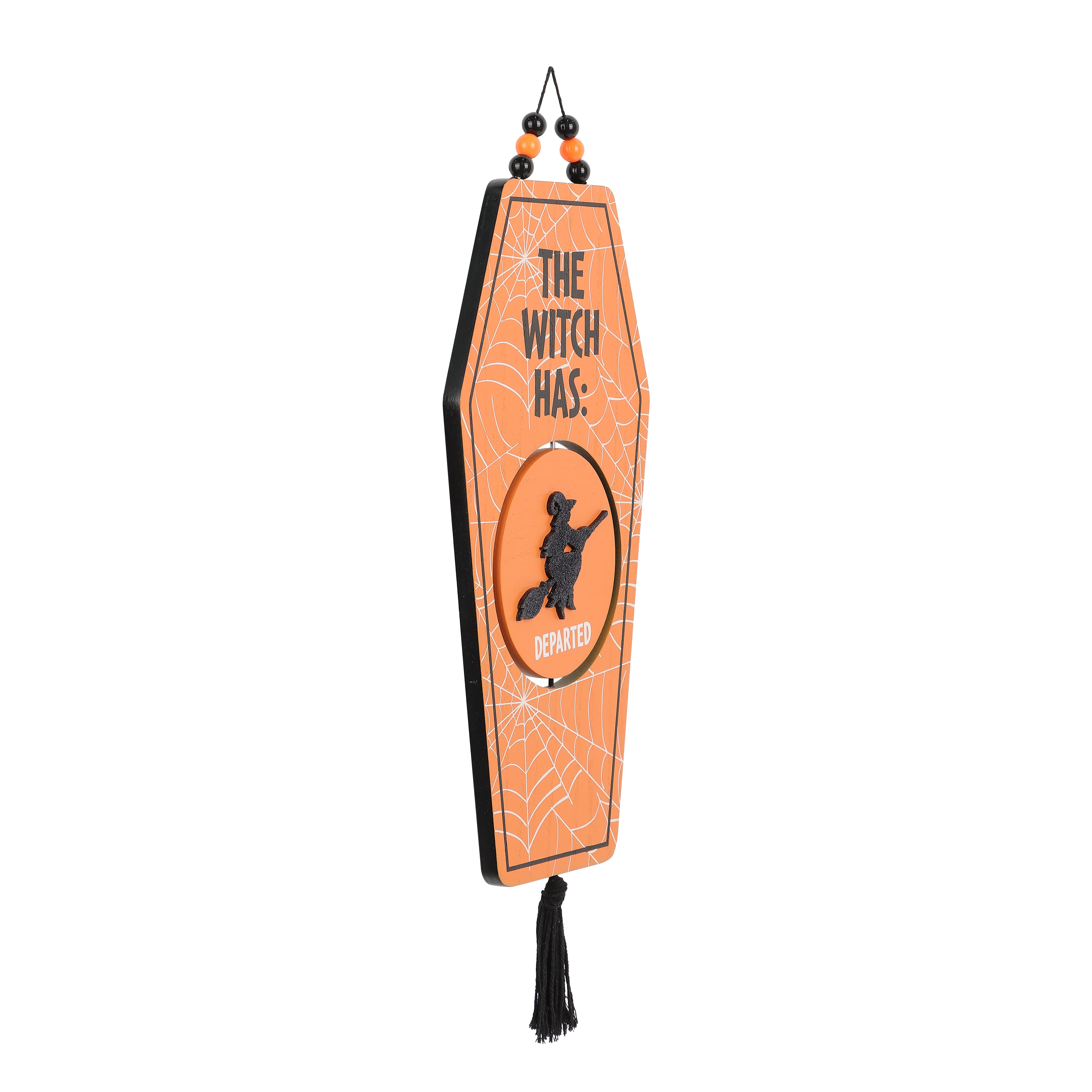 17.5&#x22; Hanging Reversible Witch Coffin Sign by Ashland&#xAE;