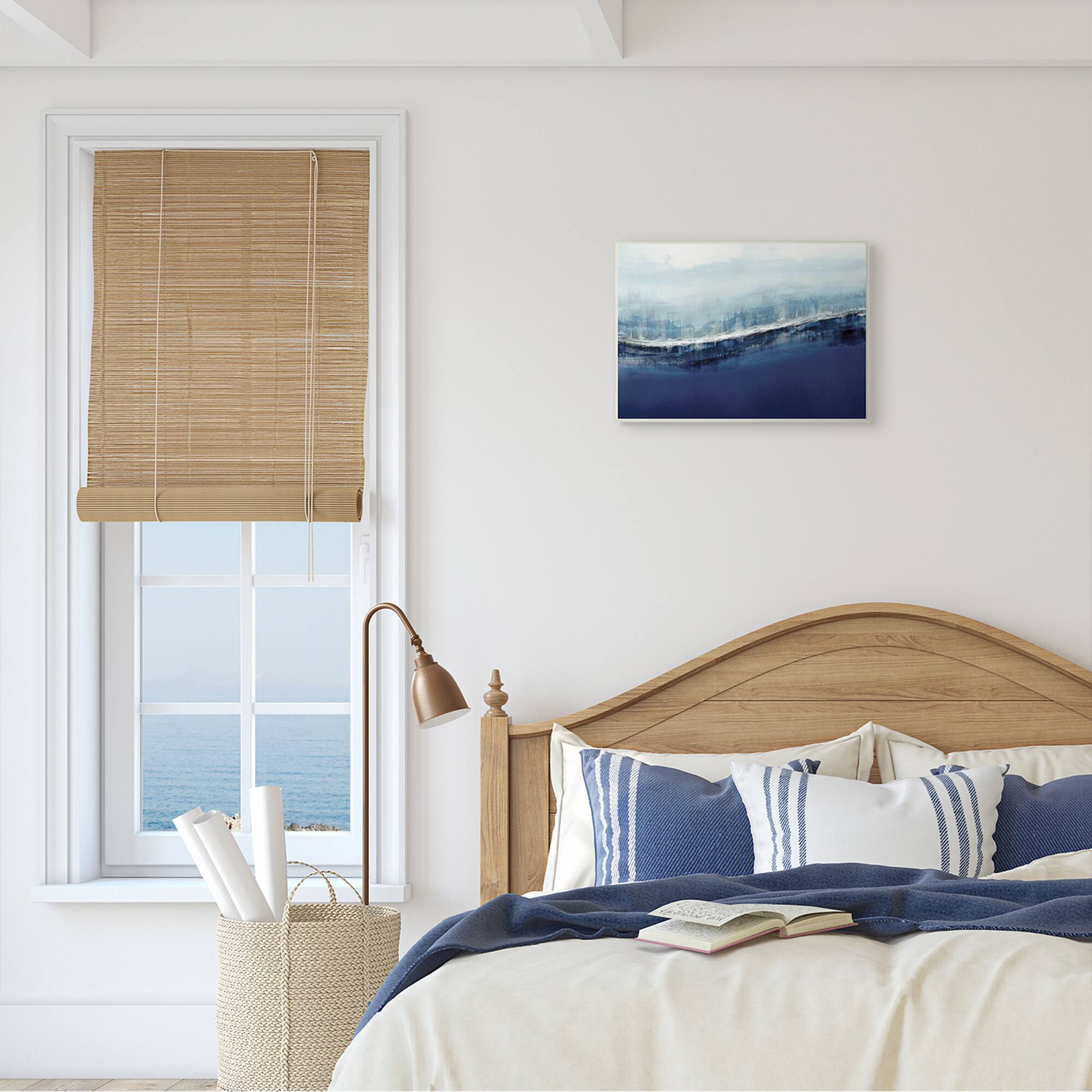 Stupell Industries Abstract Ocean Waves Blue Stormy Sky Wall Plaque