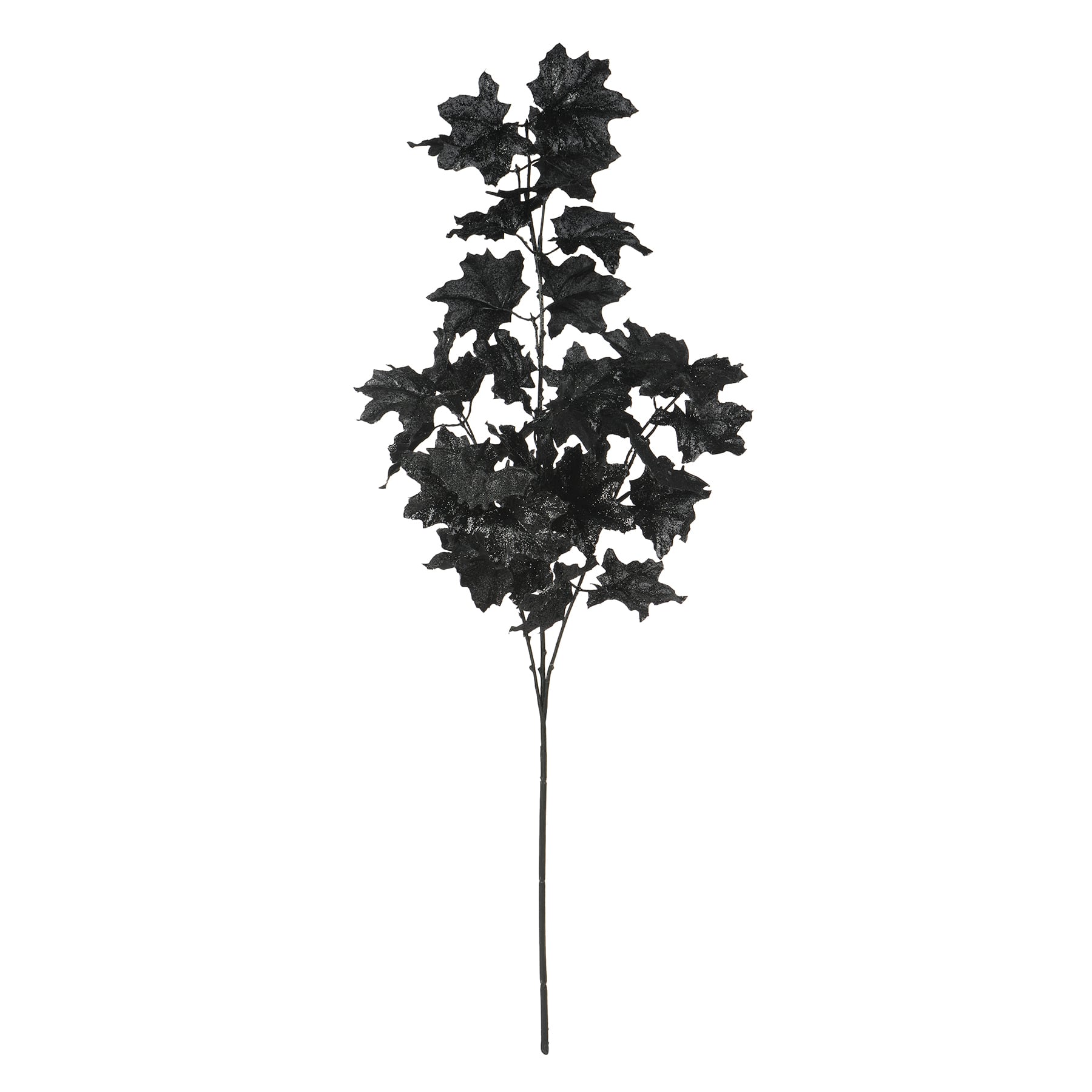 32&#x22; Black Glitter Maple Leaves Stem by Ashland&#xAE;