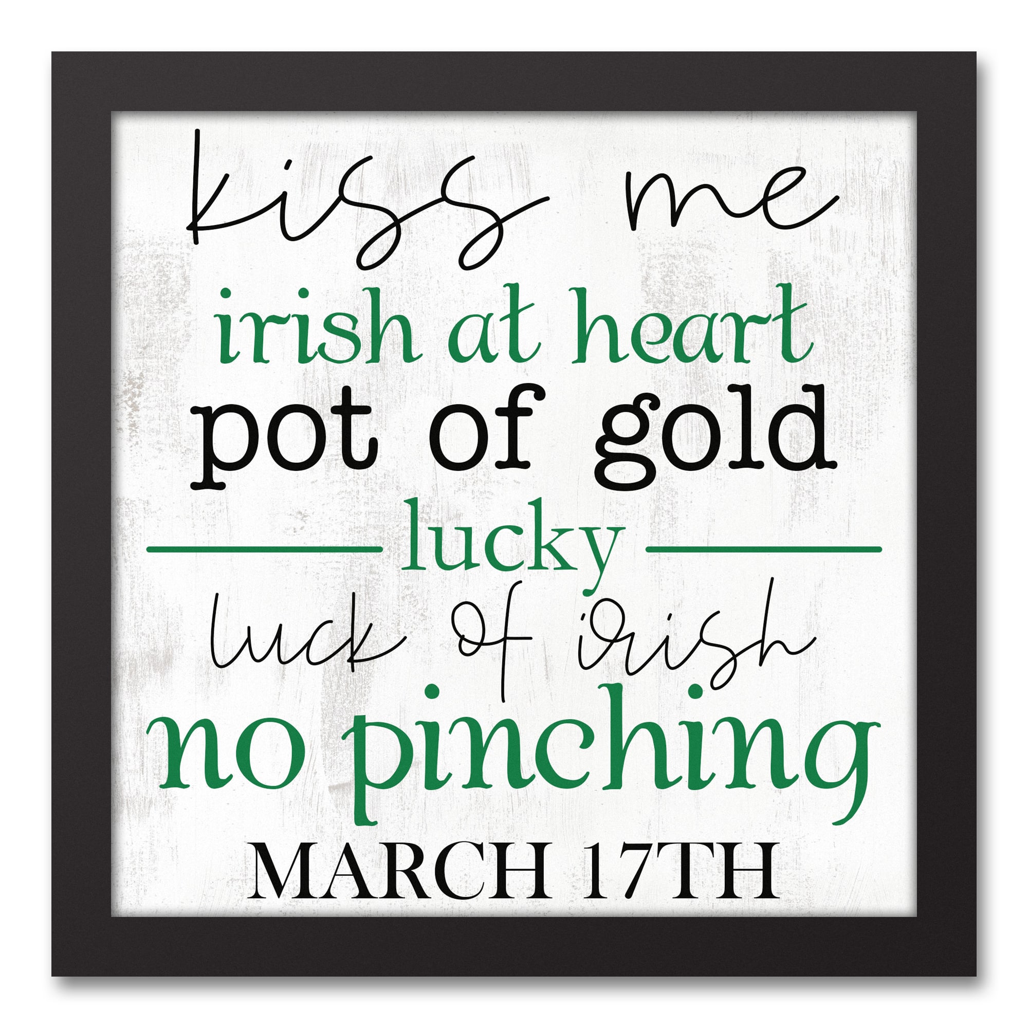 Irish St Patricsk Saying Framed Canvas 12&#x22; x 12&#x22; Black Framed Canvas