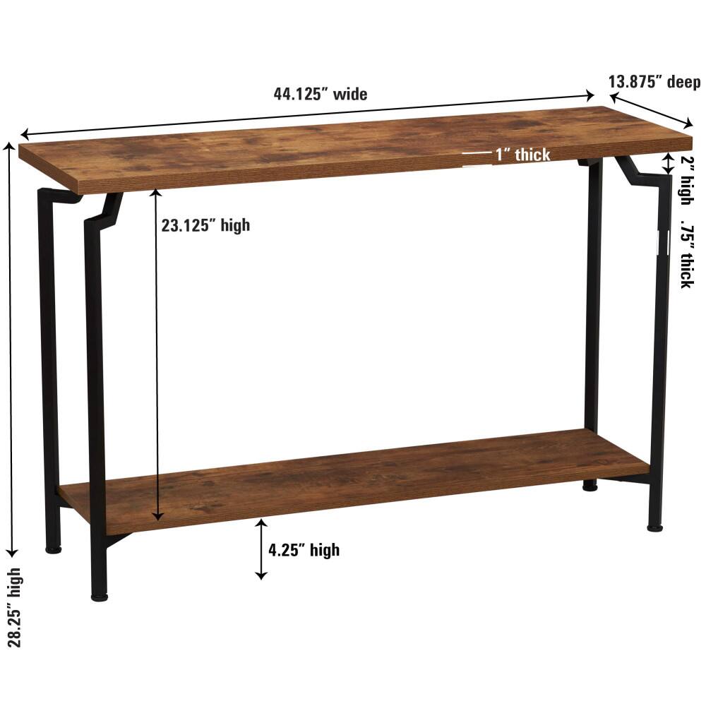 Household Essentials Crown Console 23&#x22; 2-Tier Console Table