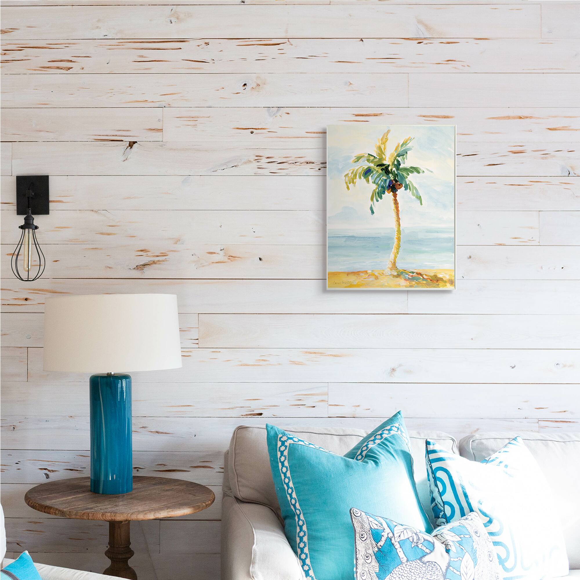 Stupell Industries Palm Tree with Coconuts on Beach Sand Wall Plaque