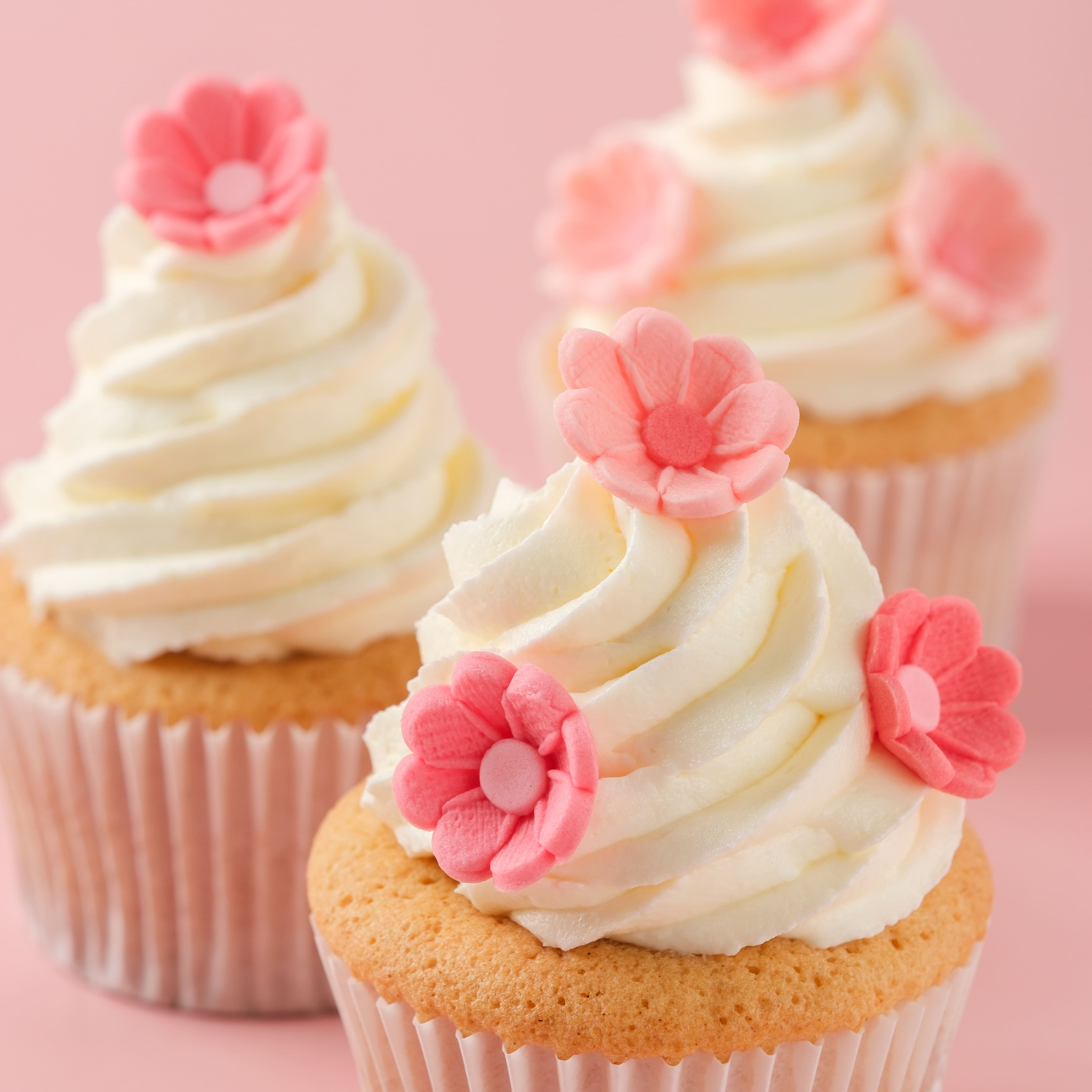 PME Cake Sweet Street&#xAE; Pink Blossoms Icing Decorations