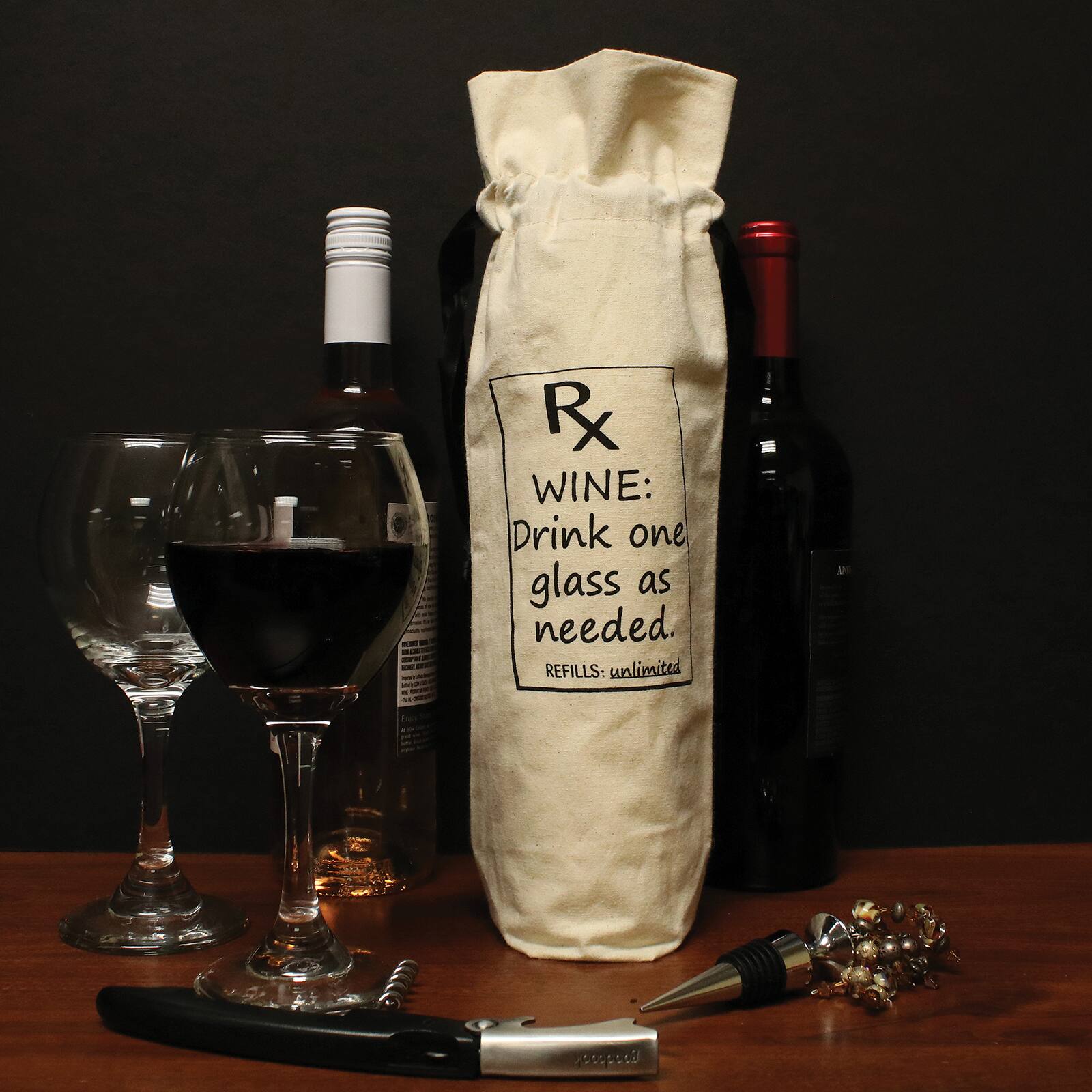 Personality Case&#x2122; Prescription Wine Canvas Wine Bag