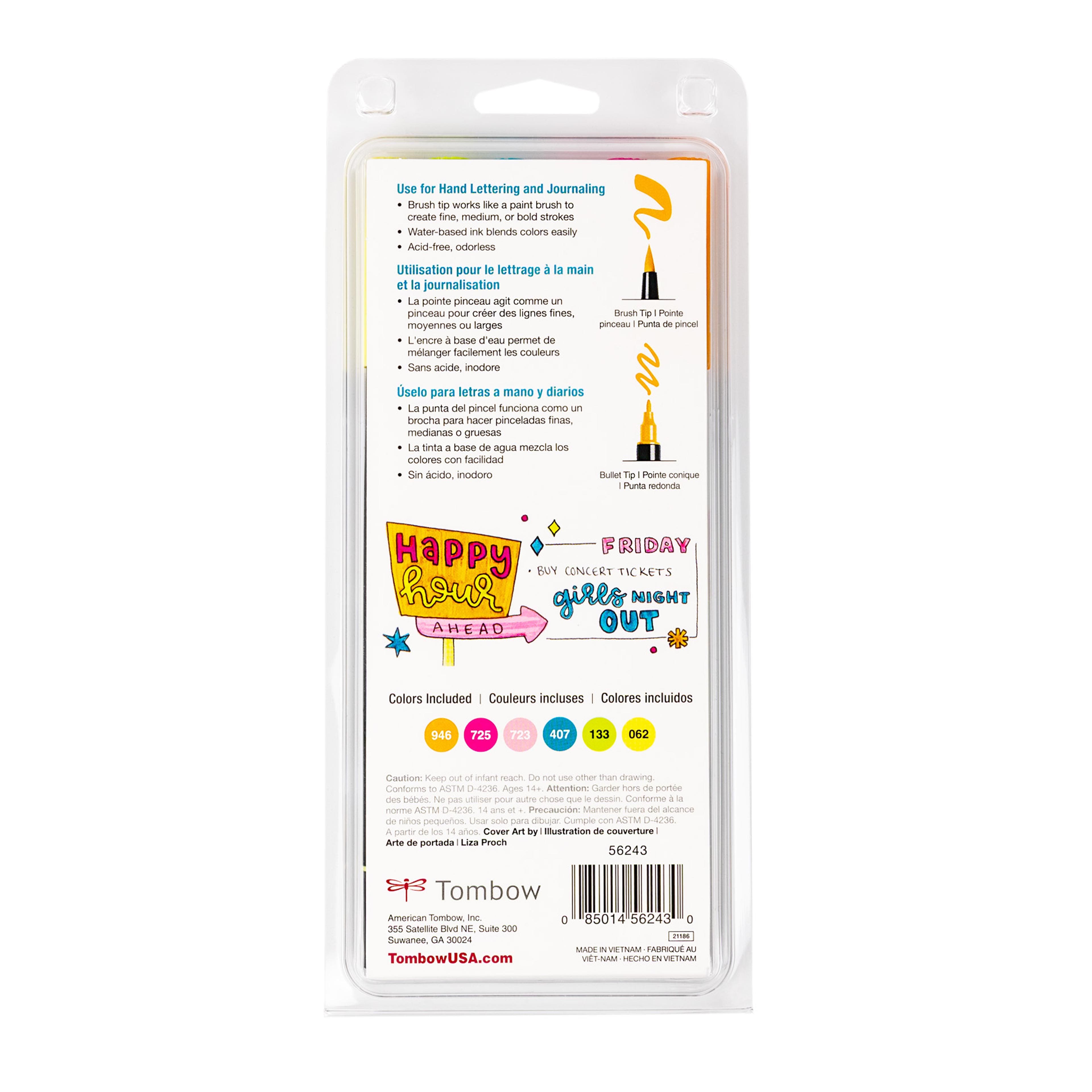 Tombow Happy Hour Dual Brush Pen Set