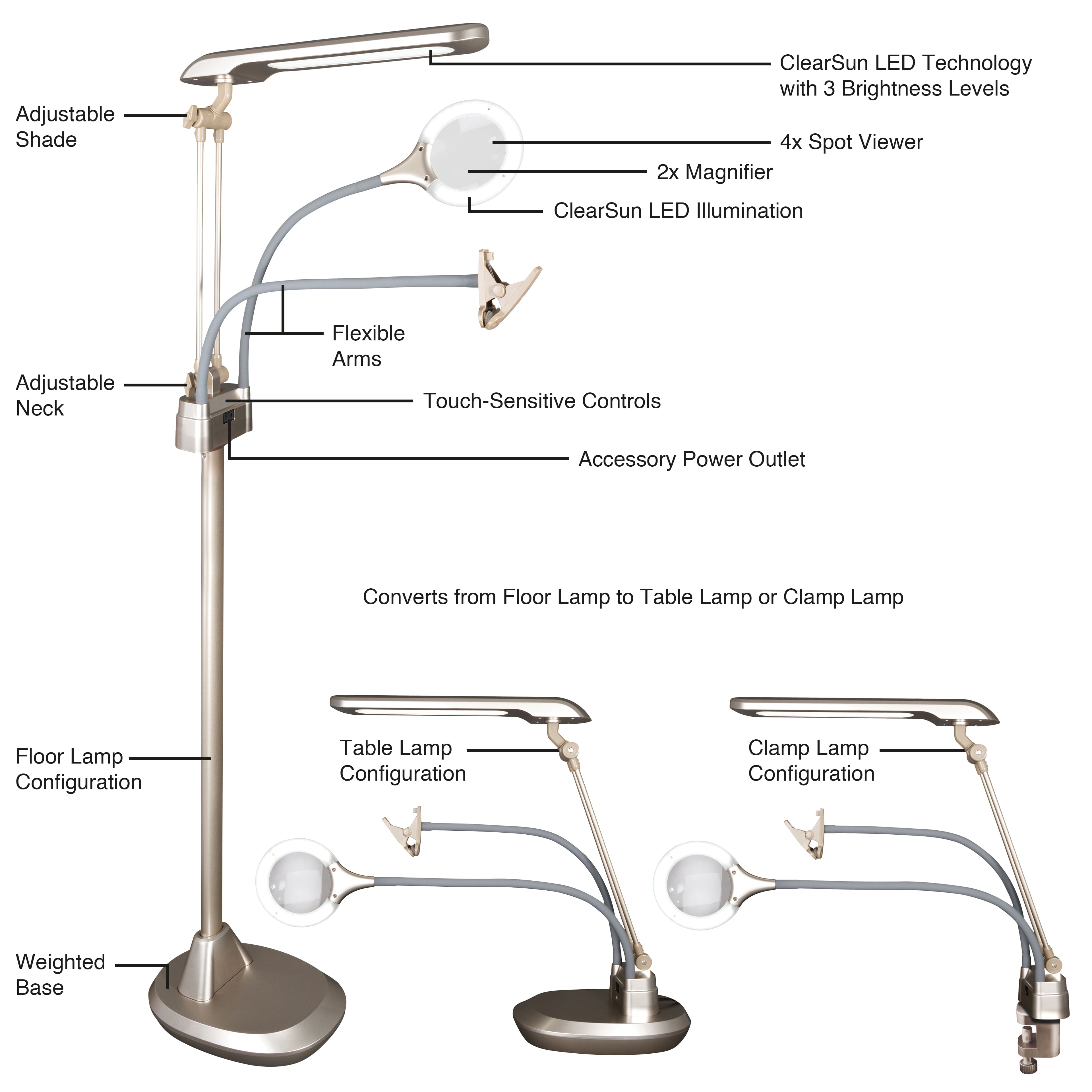OttLite Ultimate LED 3-in-1 Creative Station with Magnifier