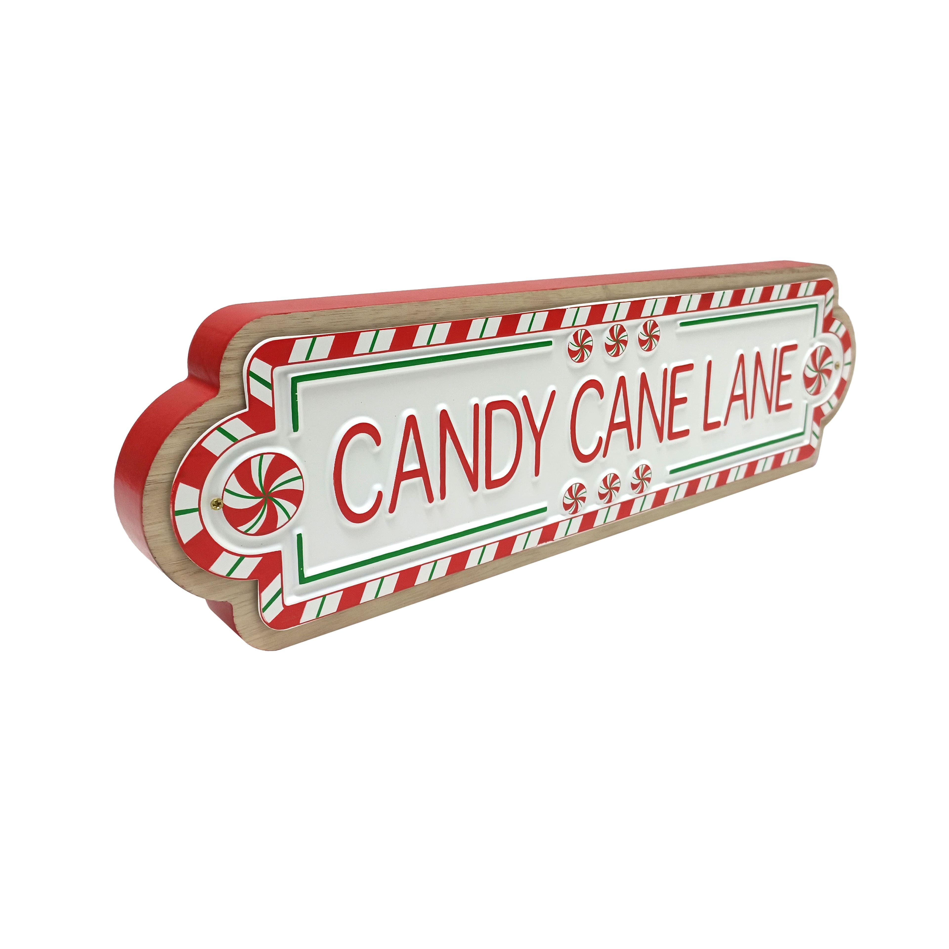 15.5&#x22; Candy Cane Lane Sign Tabletop D&#xE9;cor by Ashland&#xAE;
