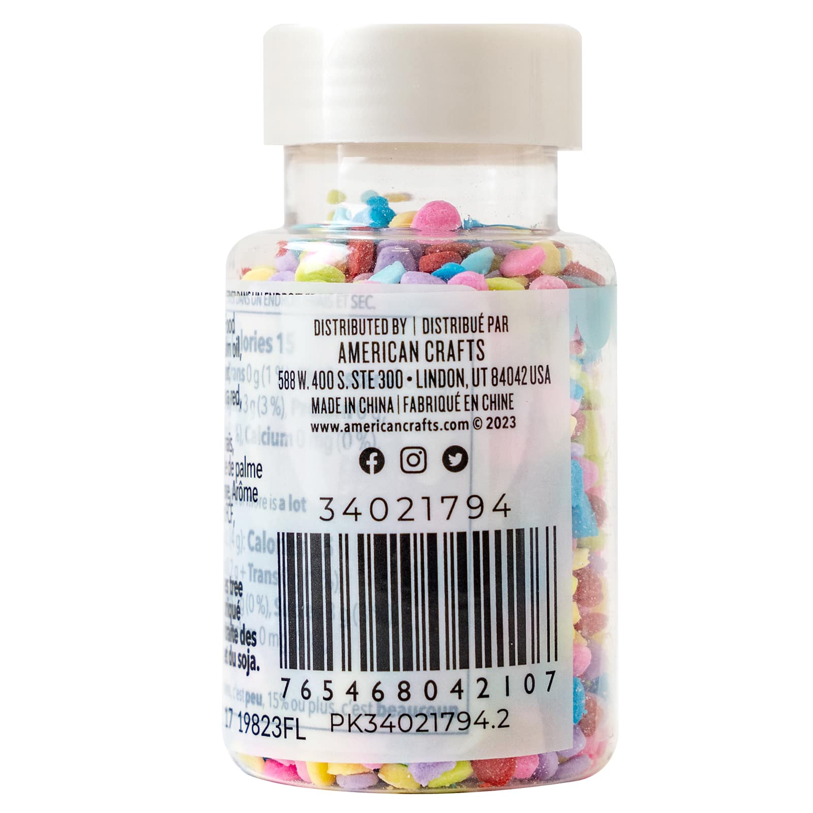 M&#xE9;lange de bonbons arc-en-ciel aux couleurs vives en forme de cercles de Sweet Tooth Fairy