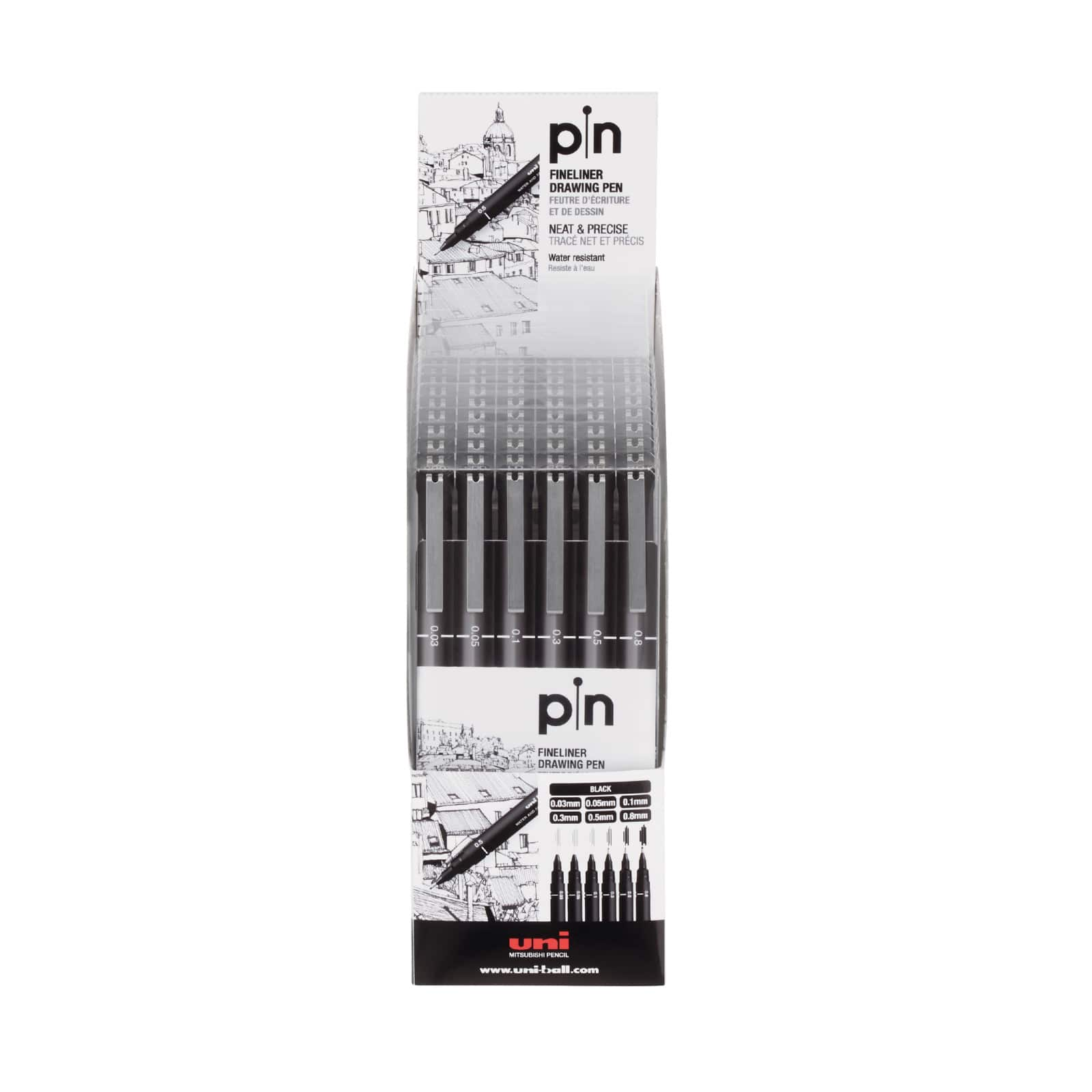 Uni Pin Fineliner Pen 0.05mm Black