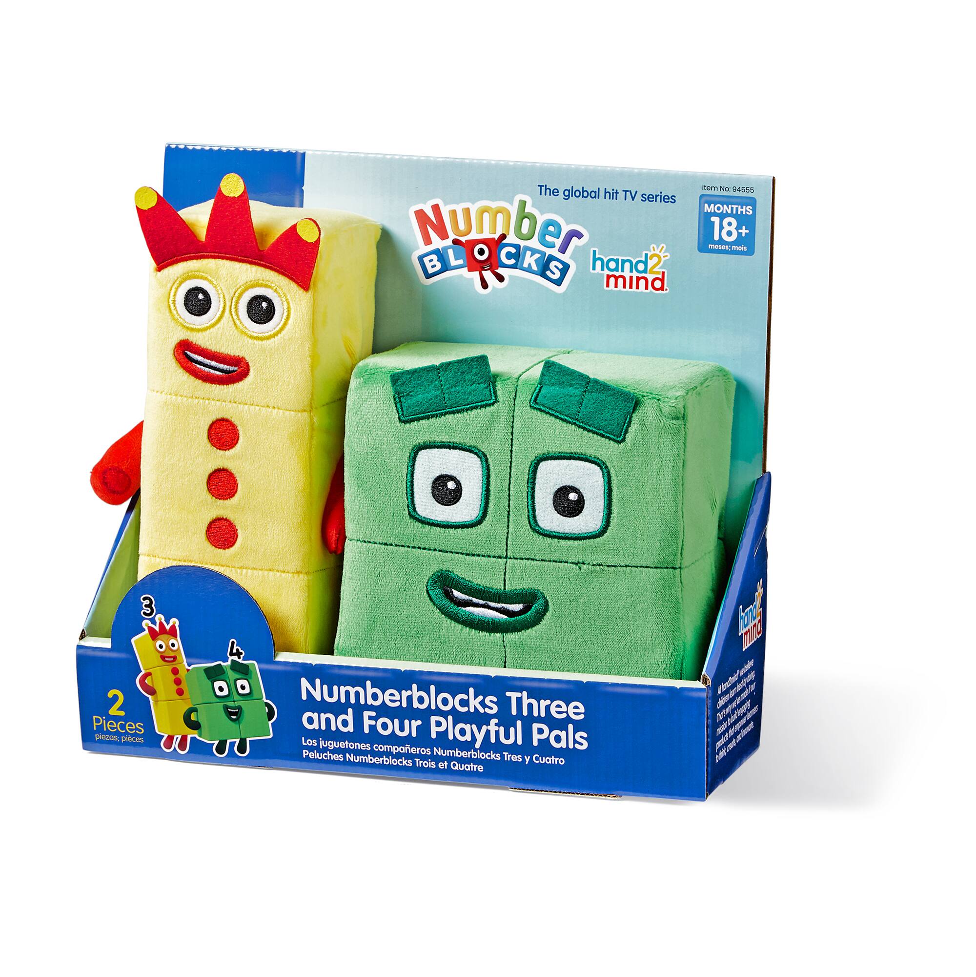 hand2mind&#xAE; Numberblocks 3 &#x26; 4 Playful Pals Plush Set