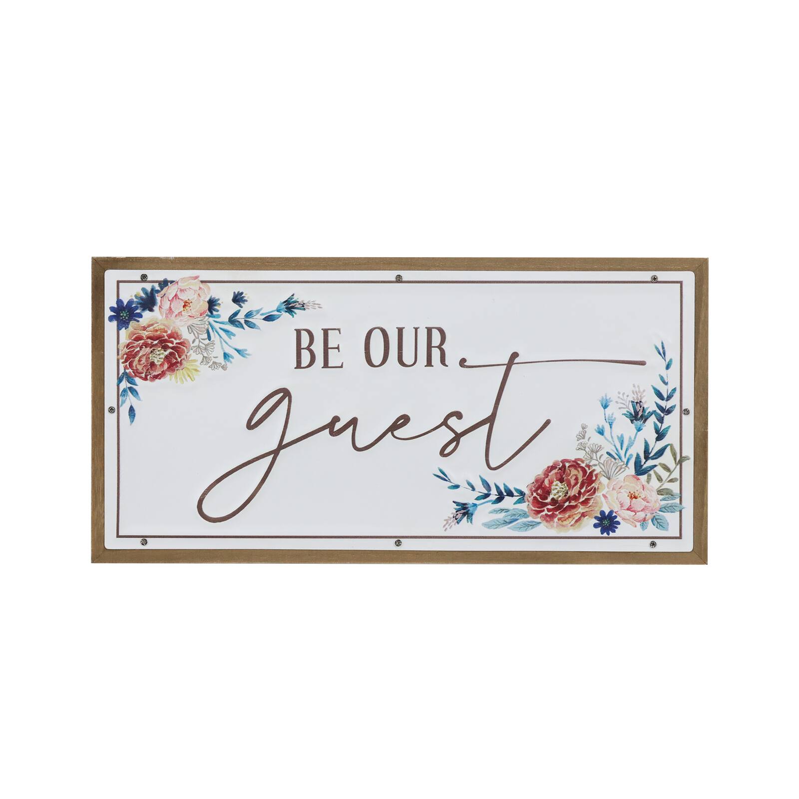 Floral Be Our Guest Wall Sign By Ashland Michaels