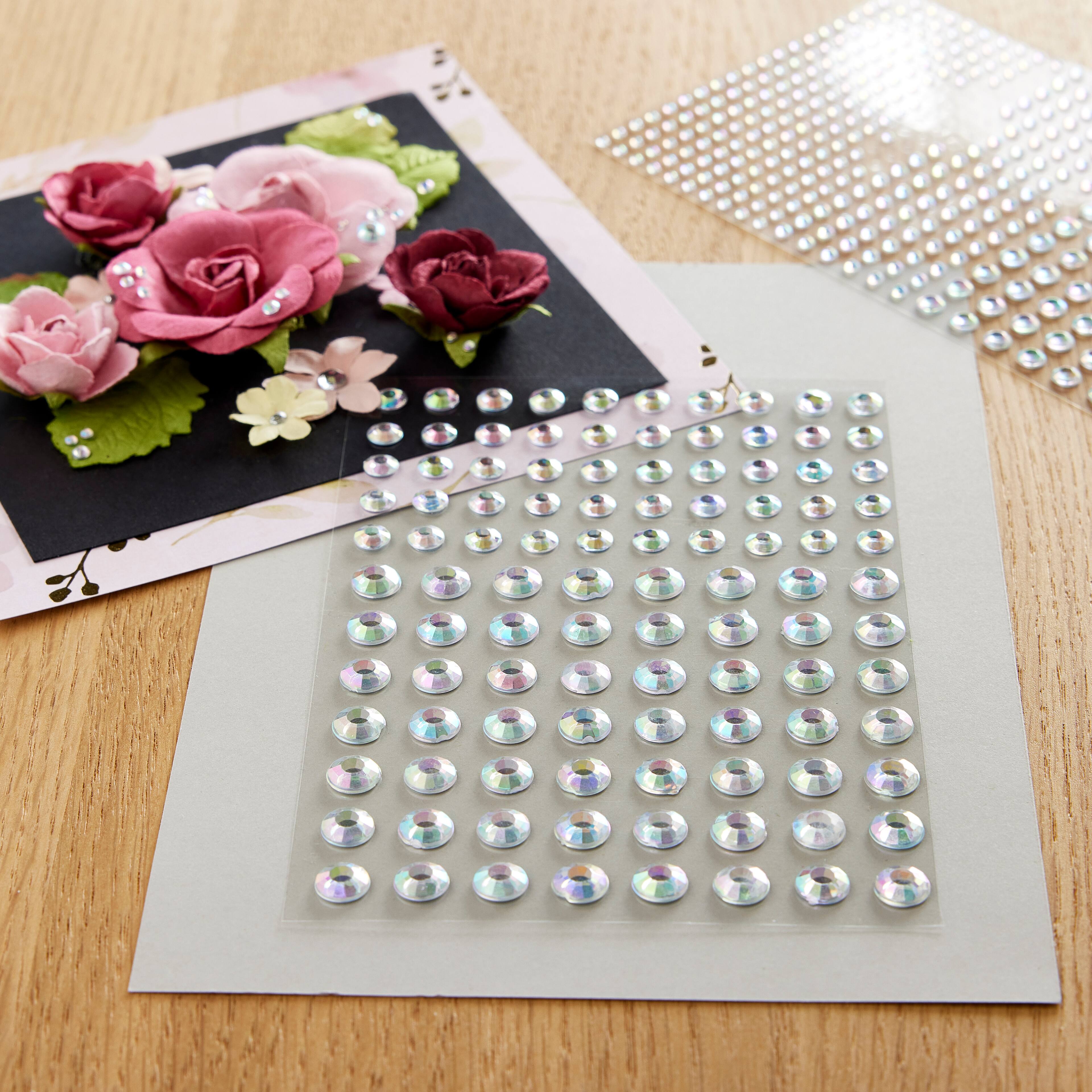 12 Packs: 480 ct. (5,760 total) Iridescent Rhinestone Adhesives by Recollections™